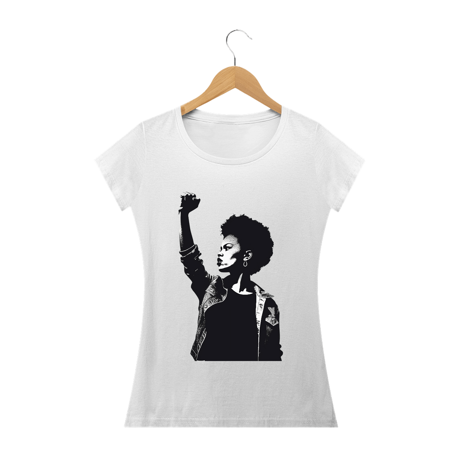 Nome do produto: Camiseta Feminina Mulher Empoderada - Punho Erguido
