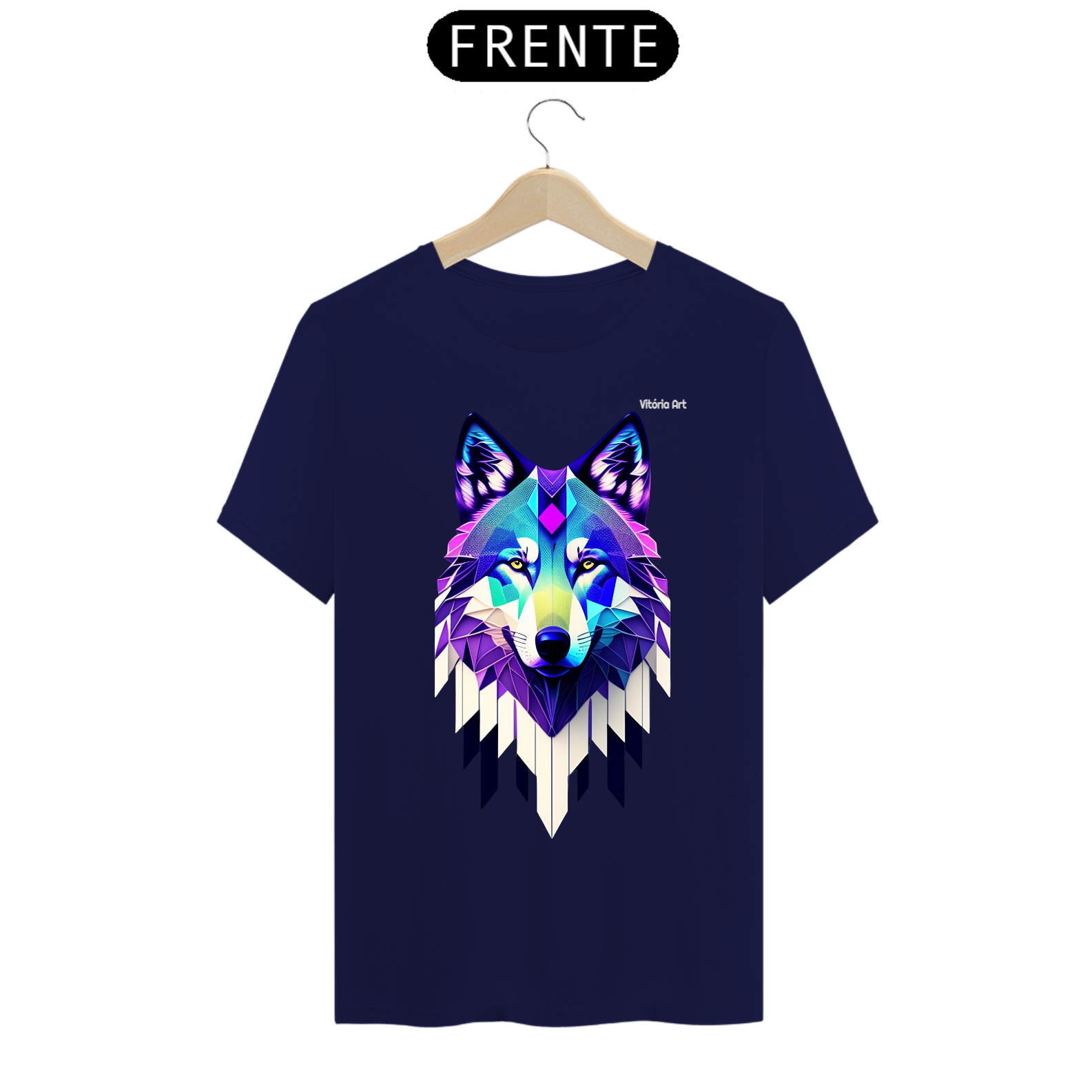 Nome do produto: T-SHIRT WOLF GEOMETRIC