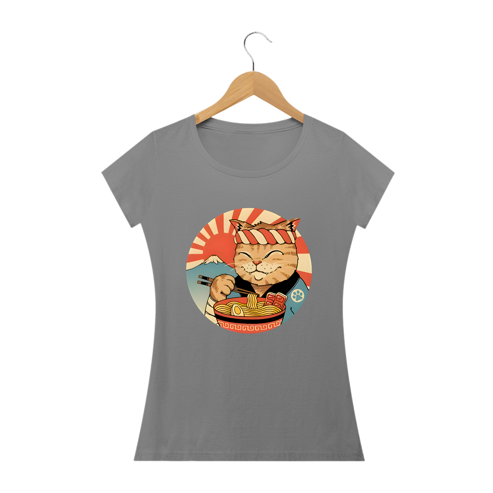 Nome do produto: T-Shirt Quality Gato Samurai