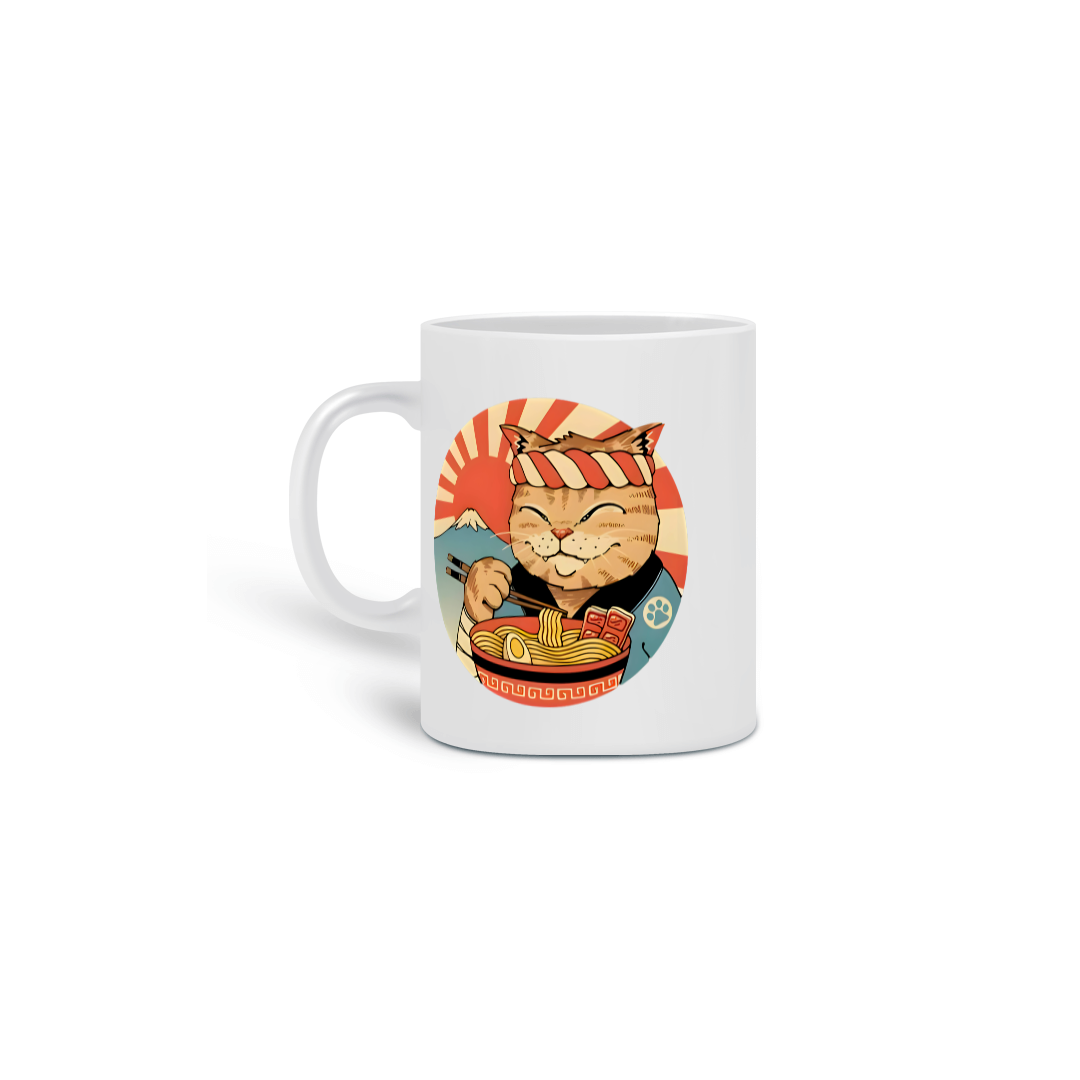 Nome do produto: Caneca Gato Samurai