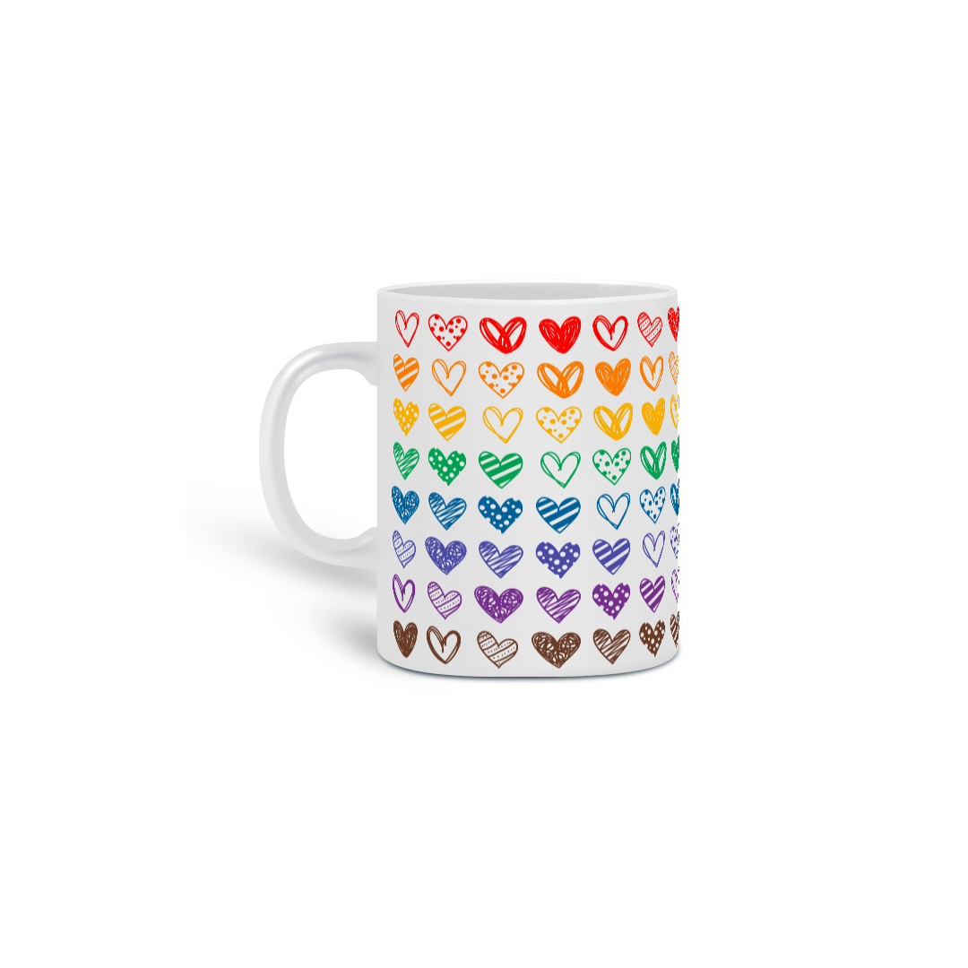 Nome do produto: Caneca - Color Hearts