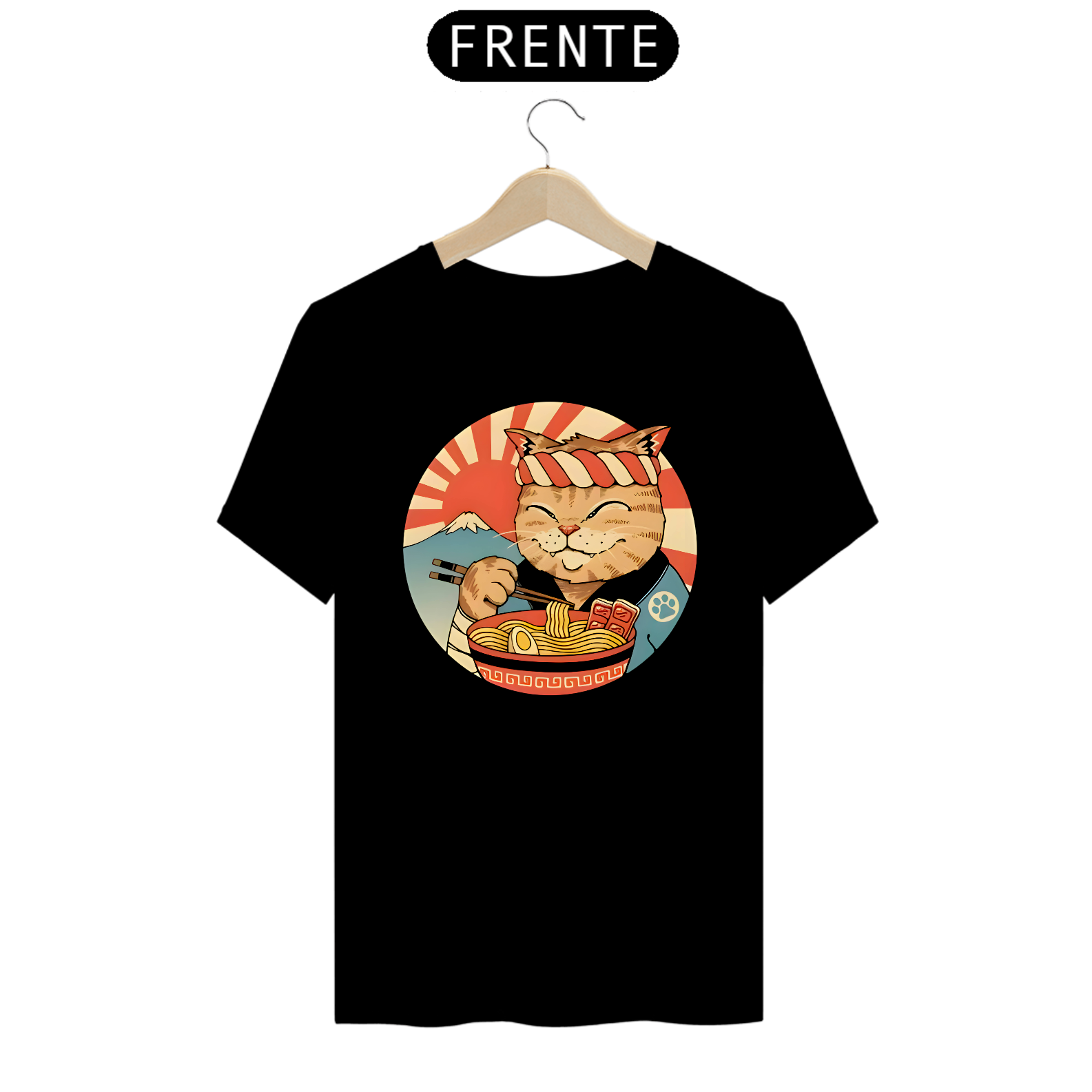Nome do produto: Camiseta Prime Gato Samurai