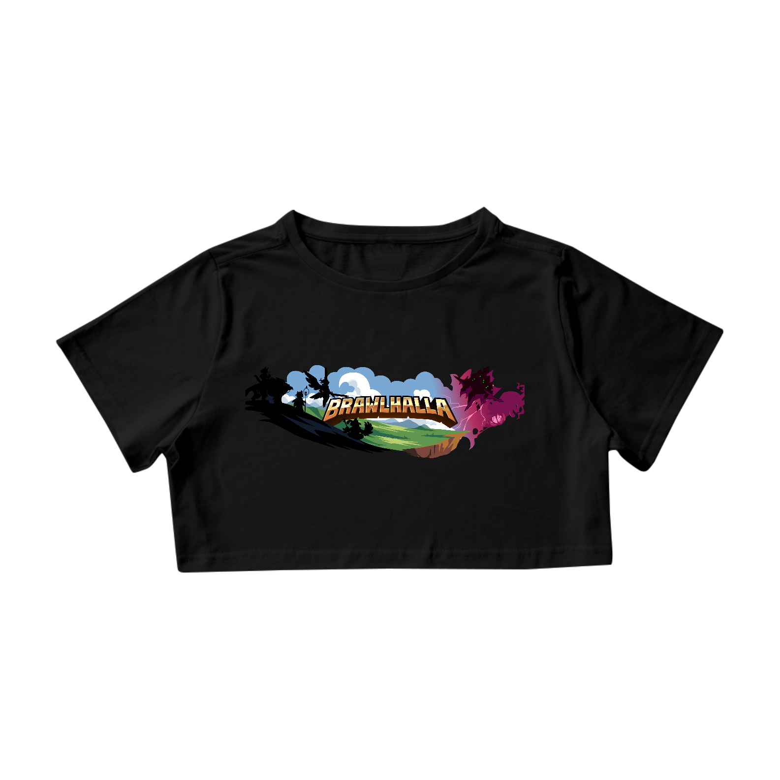 Nome do produto: CAMISA FEMININA CROPPED - TEMA BRAWLHALLA