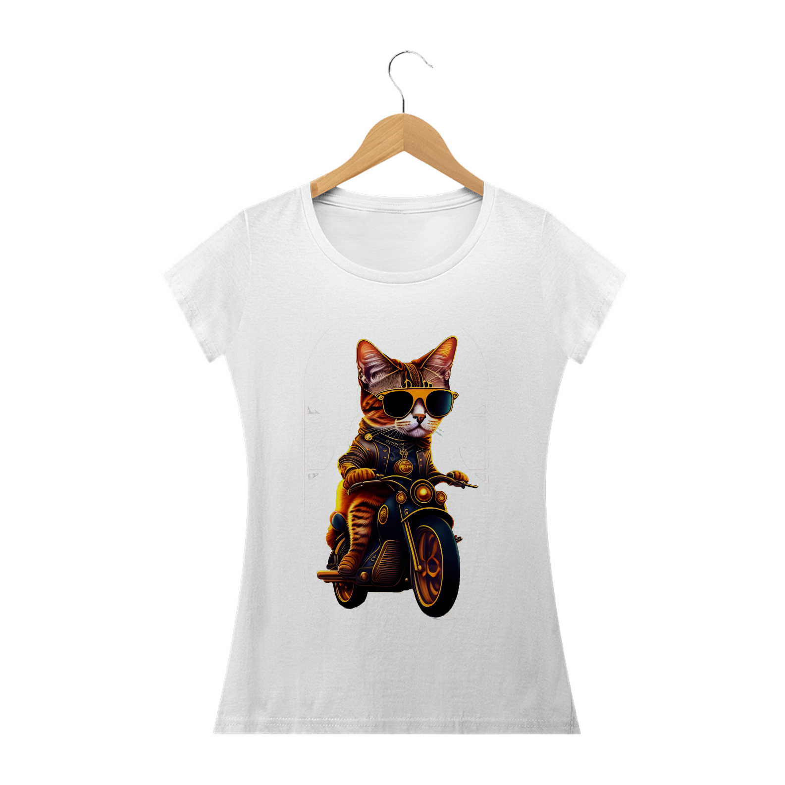 Nome do produto: Baby Long Classic Gato Motoqueiro