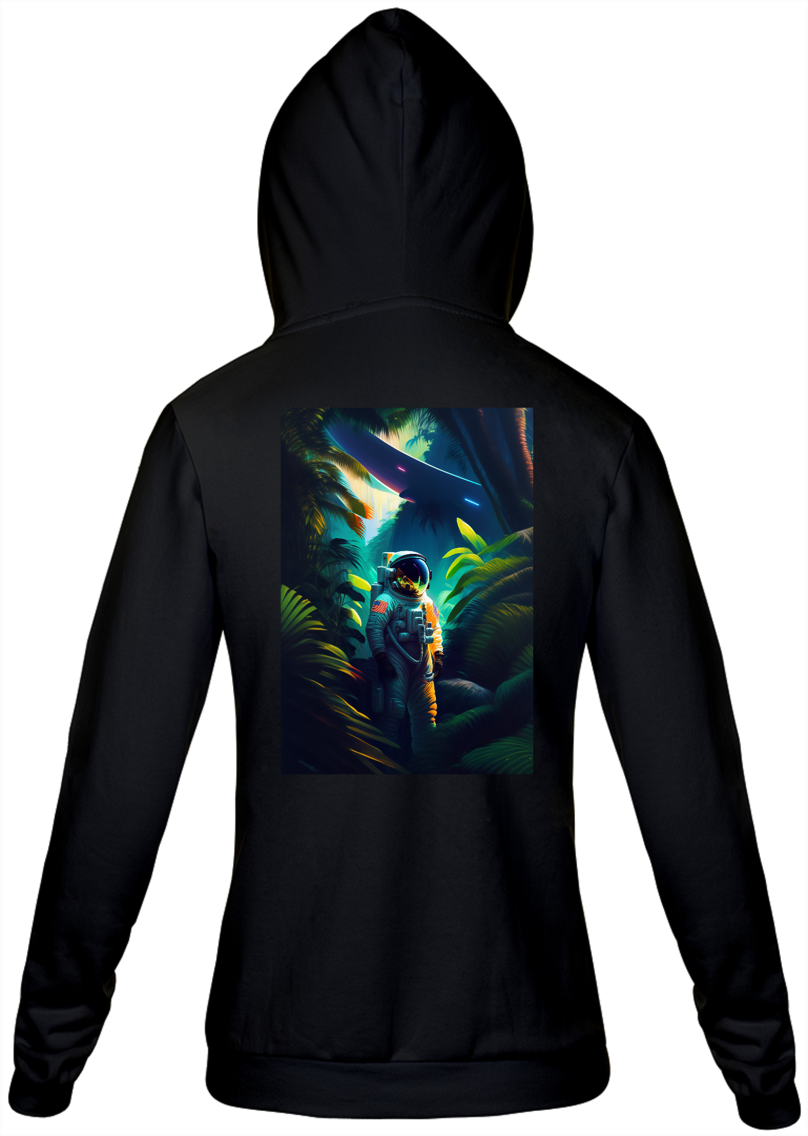 Nome do produto: Moletom com Zíper Astronauta Floresta