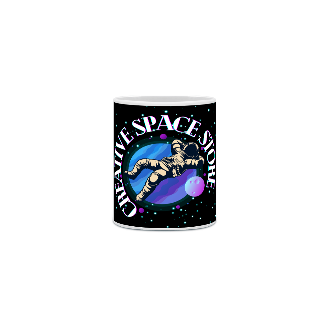 Nome do produto: caneca branca astronauta 