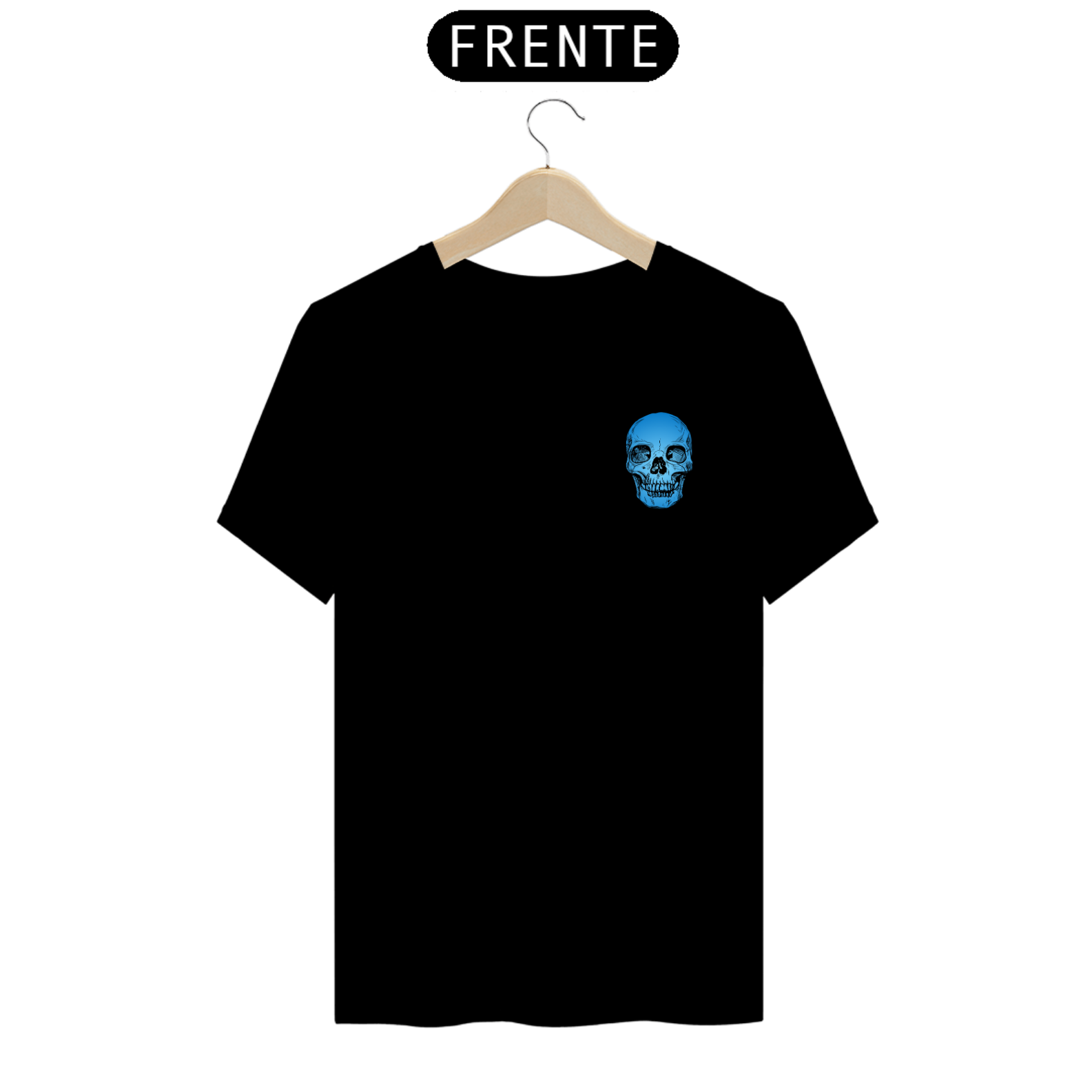 Nome do produto: camiseta caveira azul 