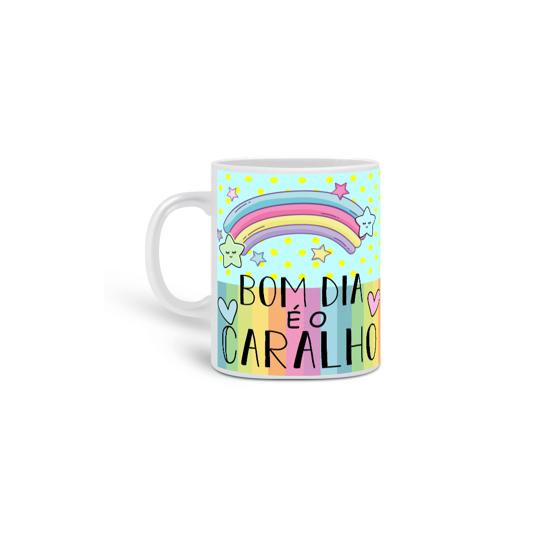 Nome do produto: Caneca Unicórnio - Bom Dia