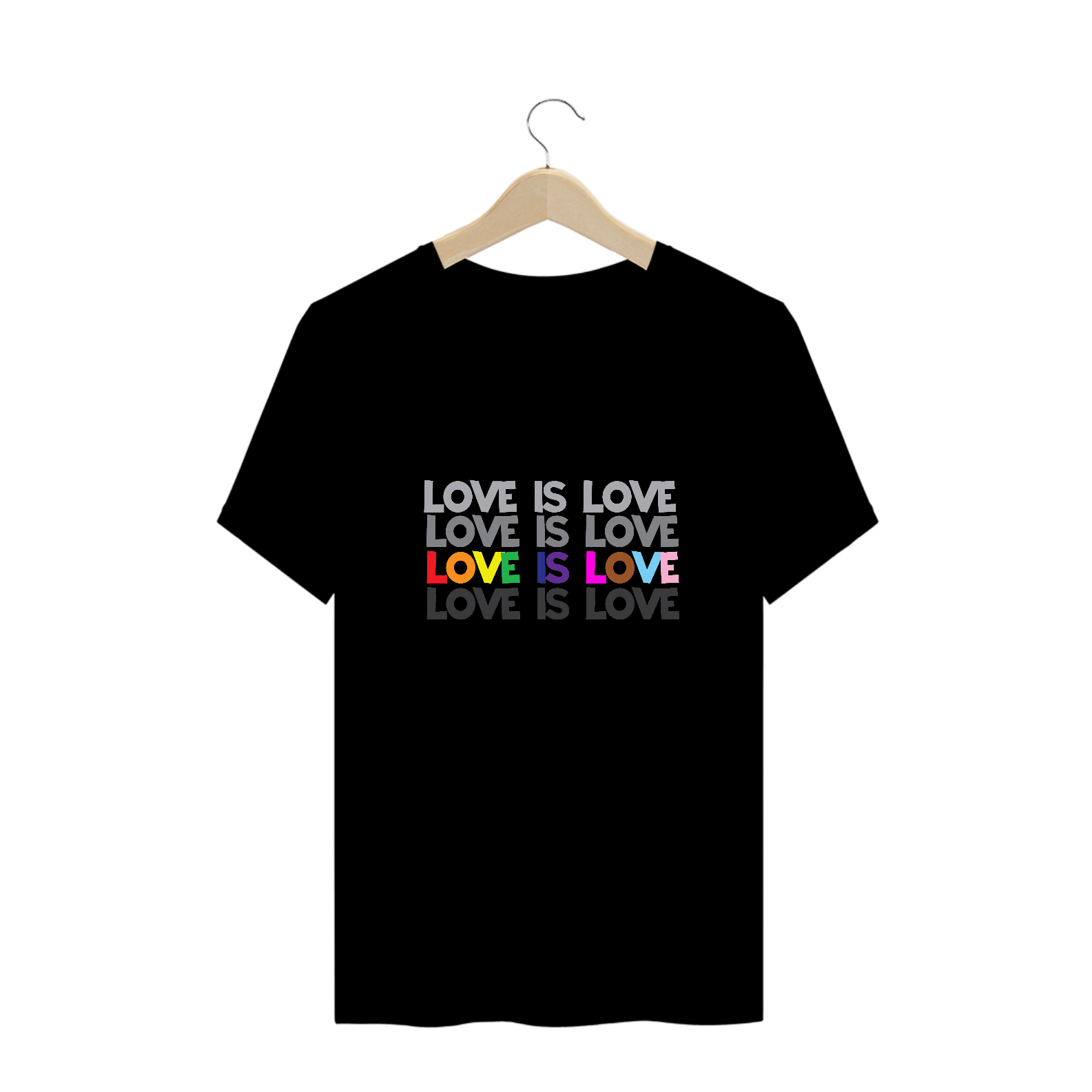 Nome do produto: Camiseta Plus Size Love is Love