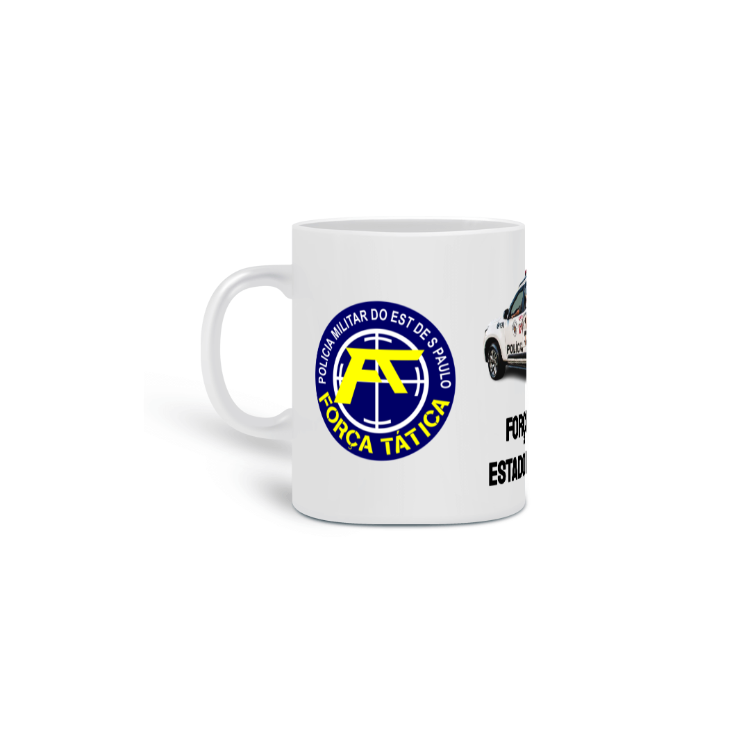 Nome do produto: Caneca 3 Estampas Força Tática SP - Brasão/Logo