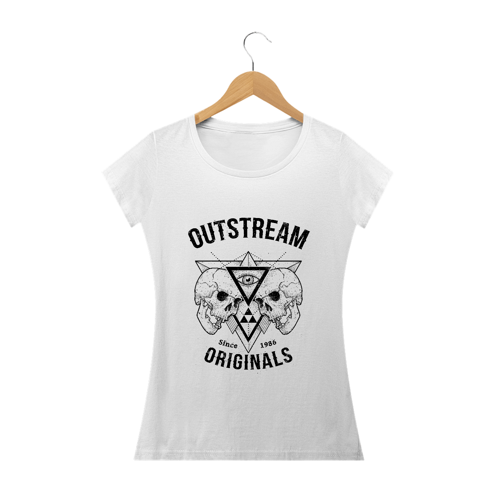 Nome do produto: Outstream Originalds (camiseta fem. baby look branco)