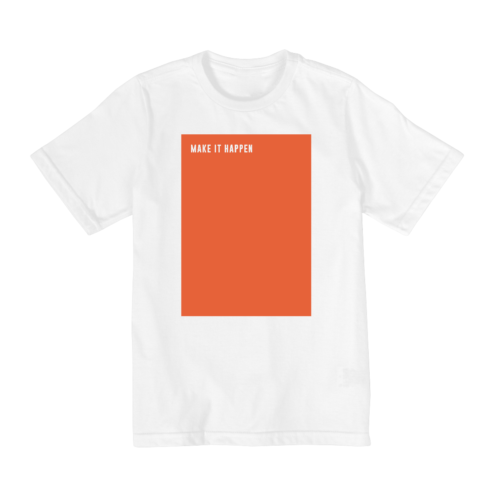 Nome do produto: Camiseta Branca Infantil (10 a 14) estampa Pantonne:  Coral Pastel (edição 1)