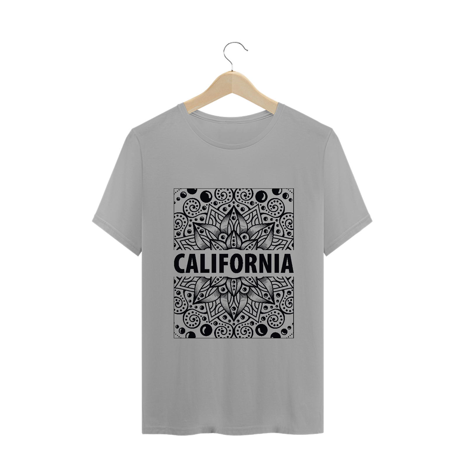 Nome do produto: California Estampa Estilo Trance (camiseta branca ou cinza)