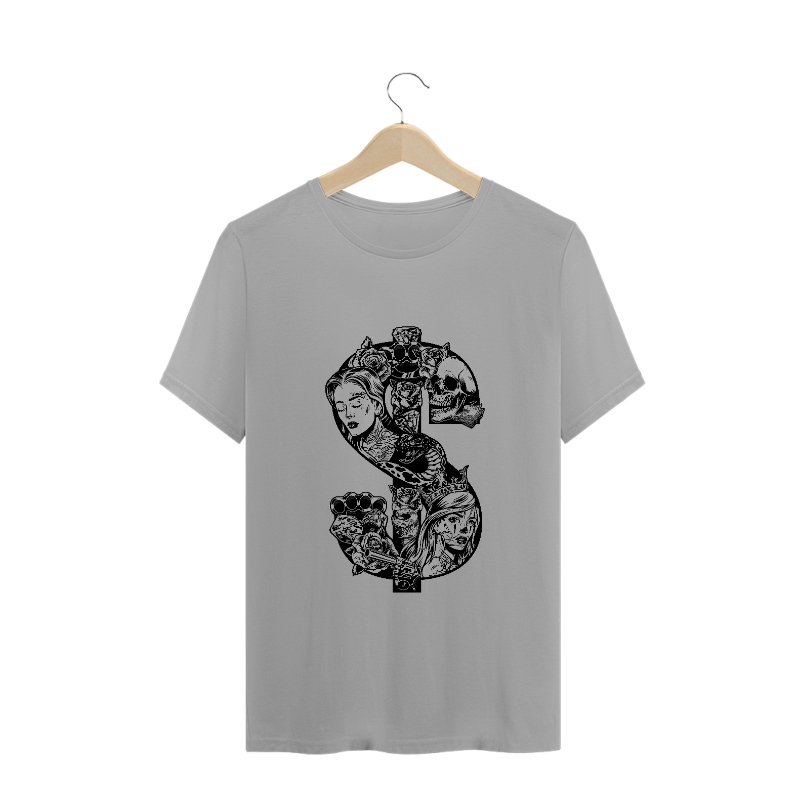 Nome do produto: $aliente (camiseta cinza ou branca)