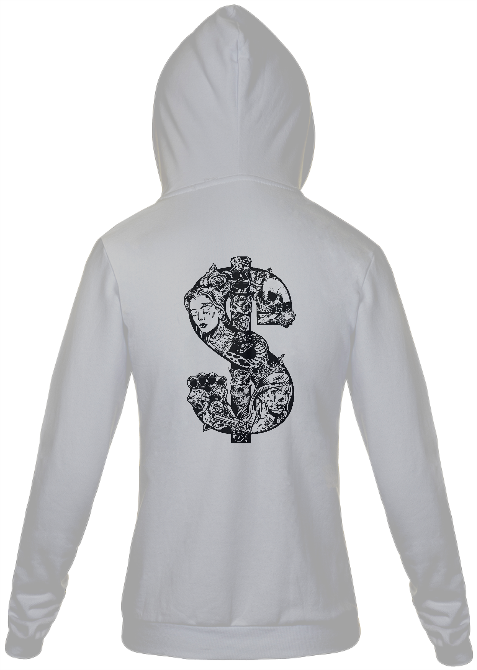 Nome do produto: $aliente (moletom c/ziper cinza ou branco | unissex)