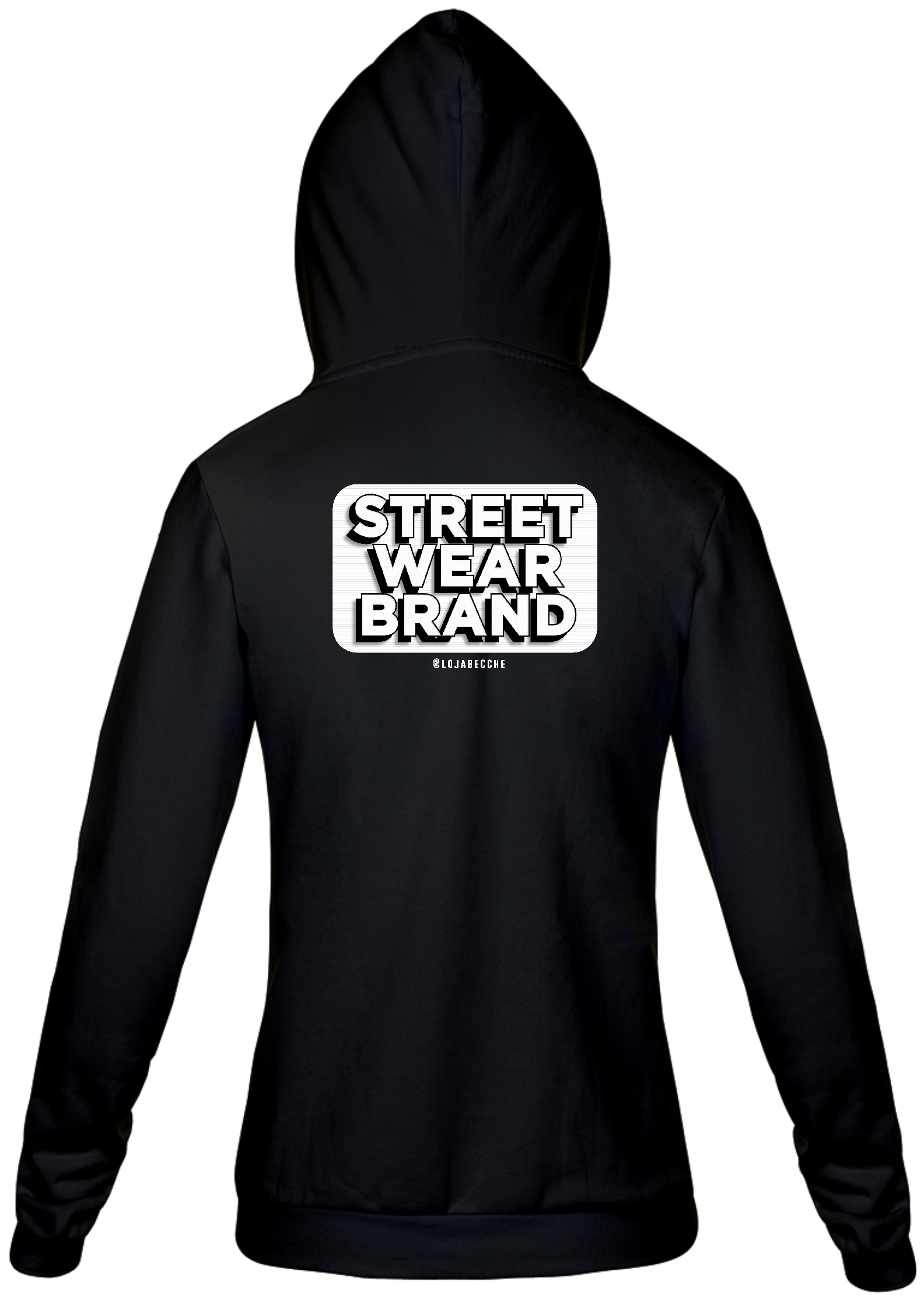 Nome do produto: Moletom com ziper (preto) | StreetWear Brand