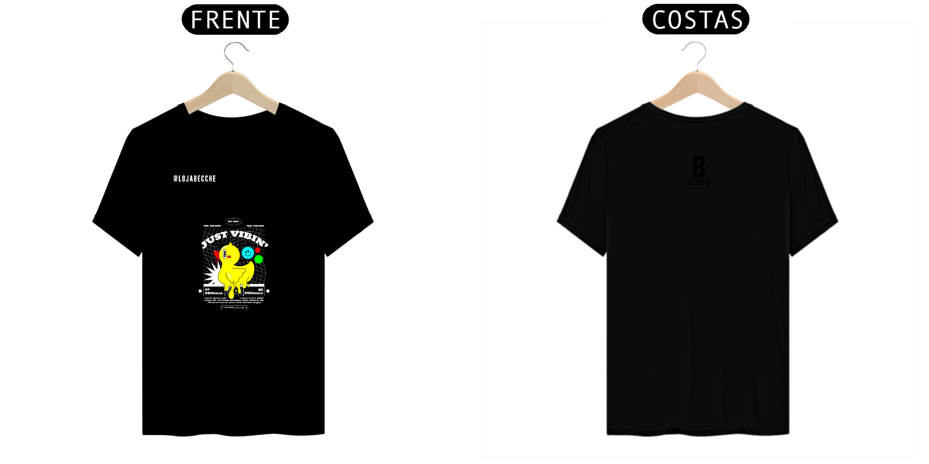 Nome do produto: Camiseta Algodão (preto ou branco) | Just Vibing