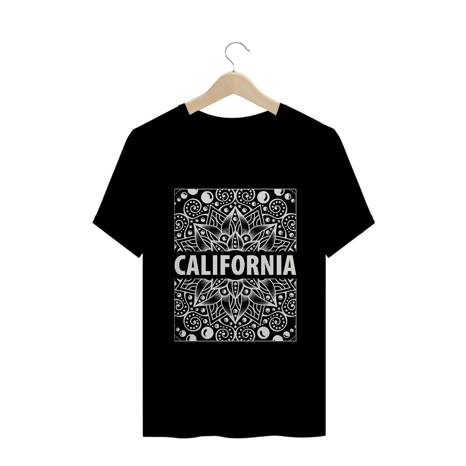 Nome do produto: California Estampa Simétrica (camiseta preta)