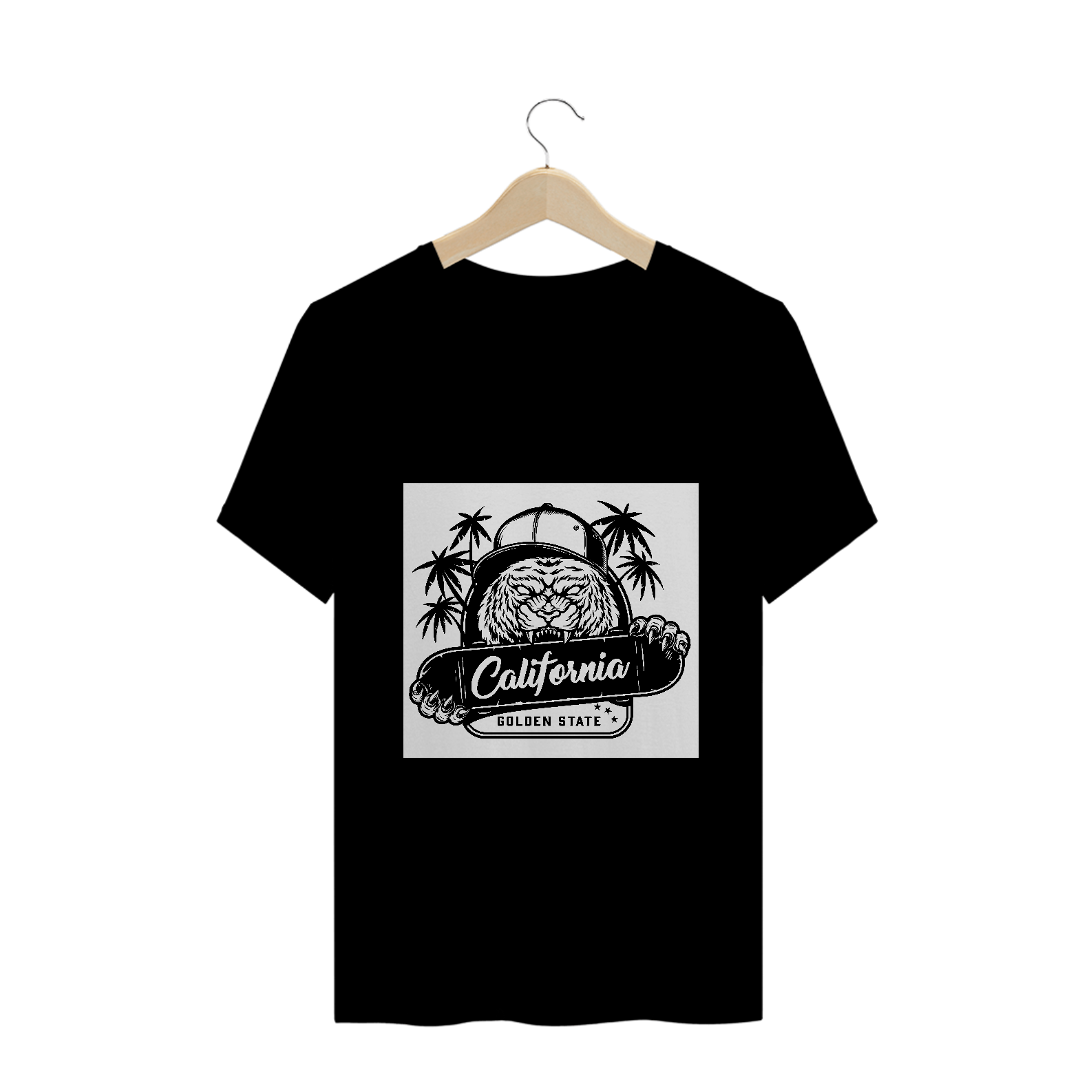 Nome do produto: Urso Skatista California (camiseta branca)
