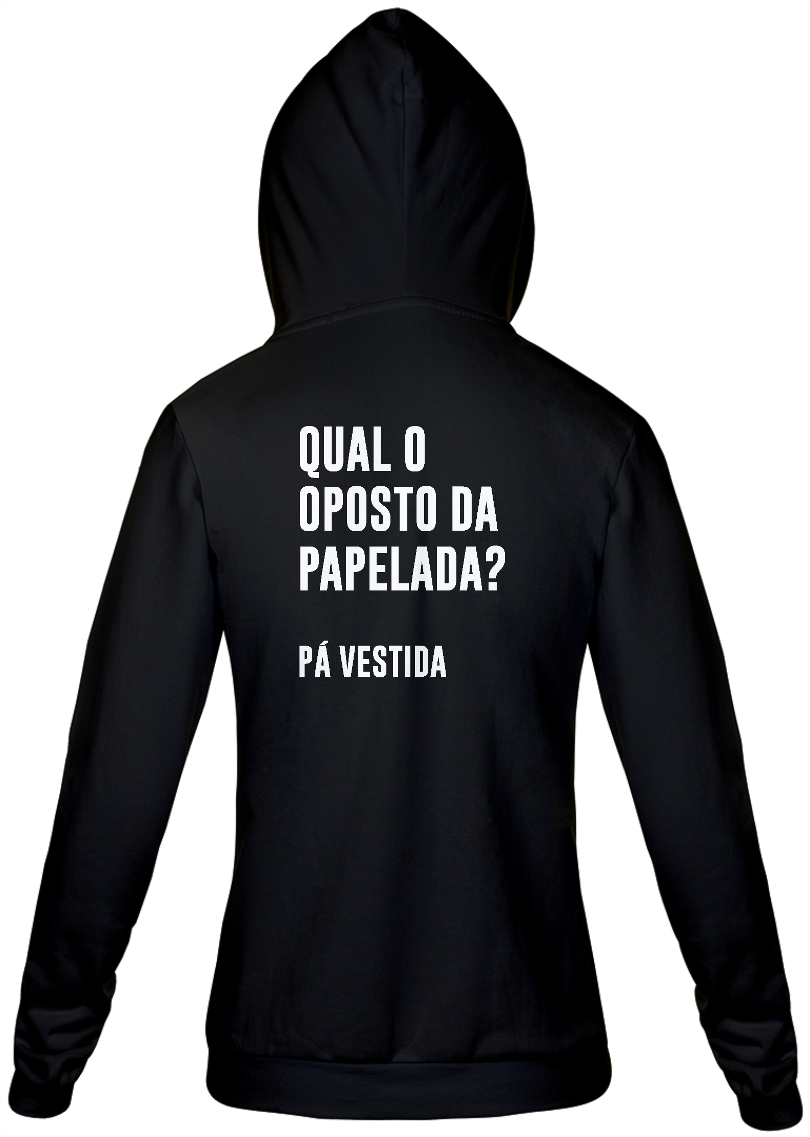 Nome do produto: Oposto da papelada (moletom preto com ziper)