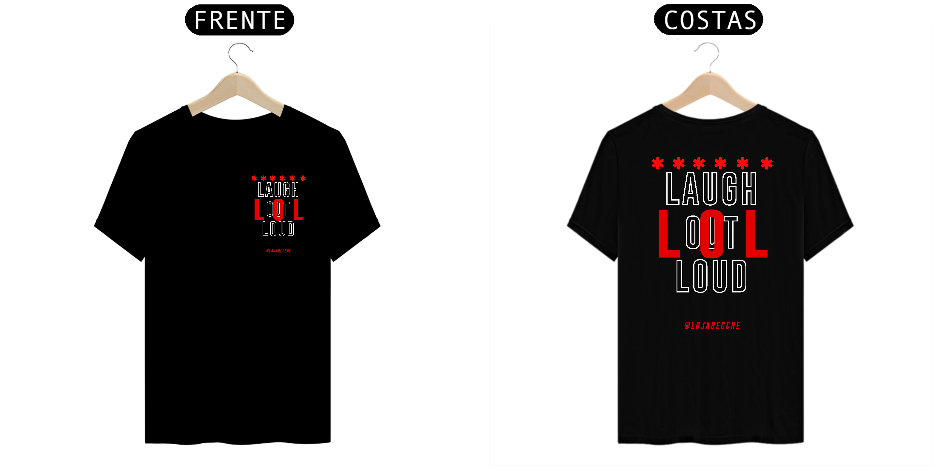 Nome do produto: L  O  L   | CAMISETA PRETA EXCLUSIVA @lojabecche