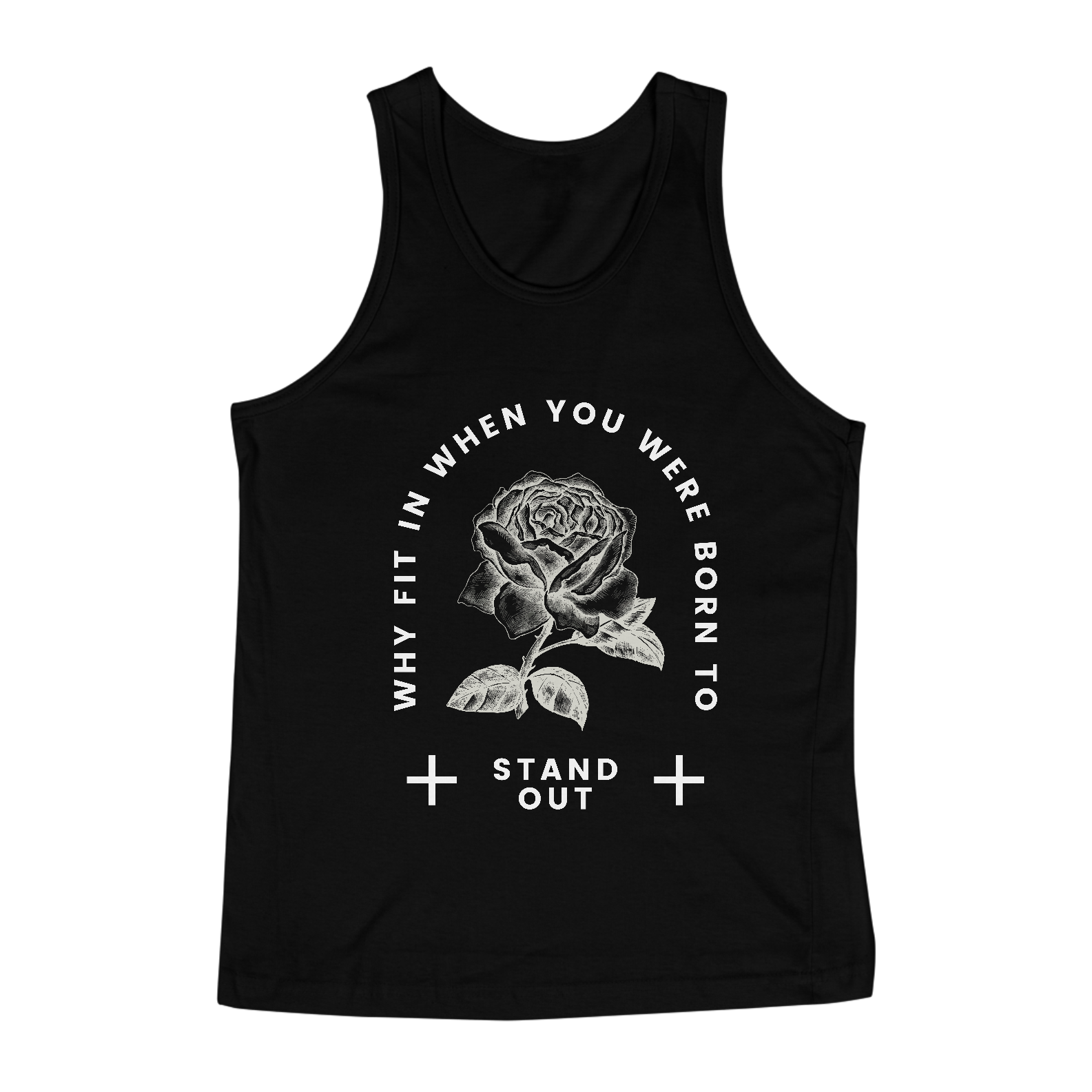 Nome do produto: REGATA: WHY FIT IN WHEN YOU WERE BORN TO STAND OUT | ENVIAMOS PARA TODO BRASIL