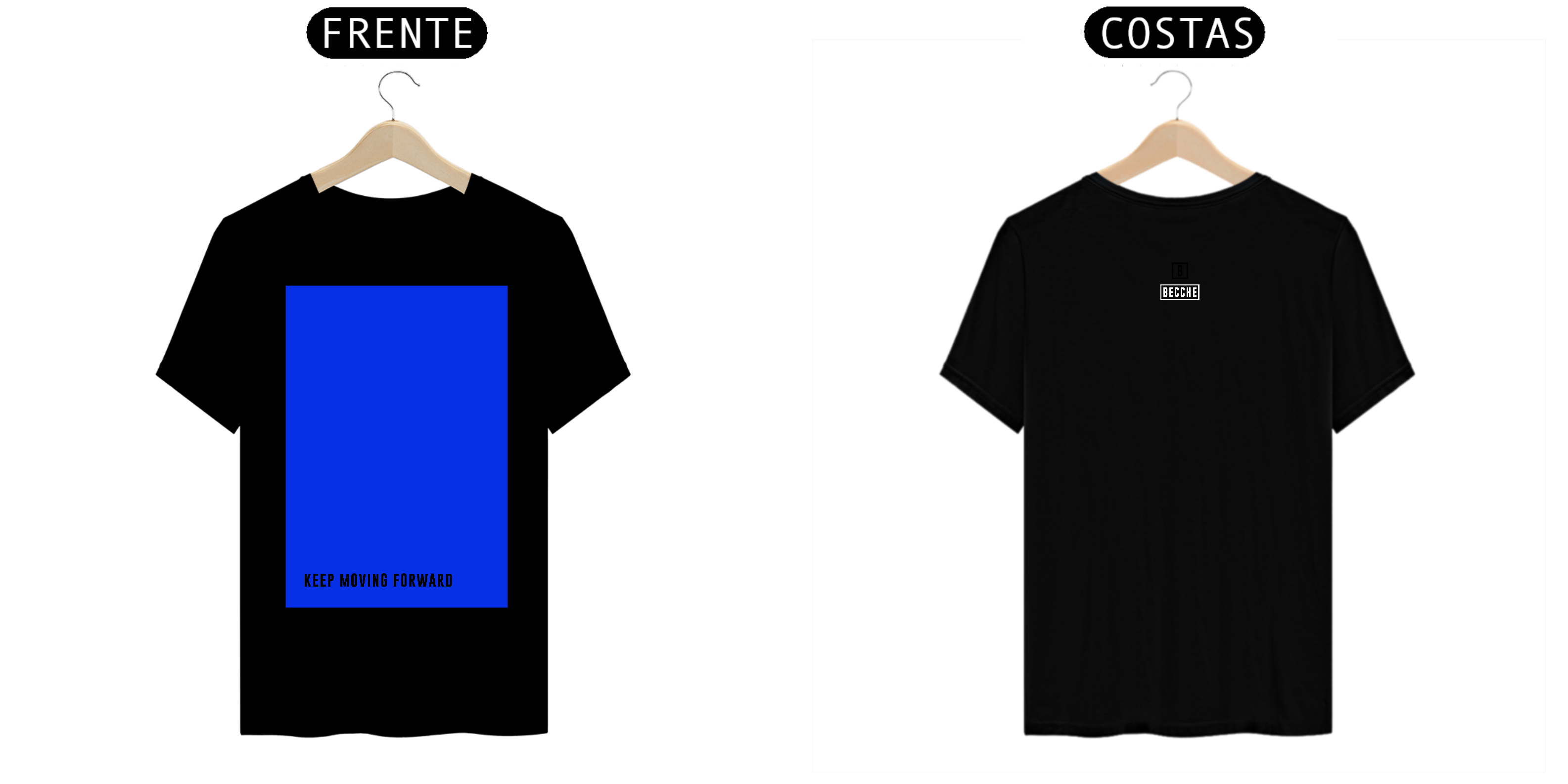 Nome do produto: Camiseta cor Pantonne:  Azul  (edição 1)  |  Frase: Keep Moving Forward