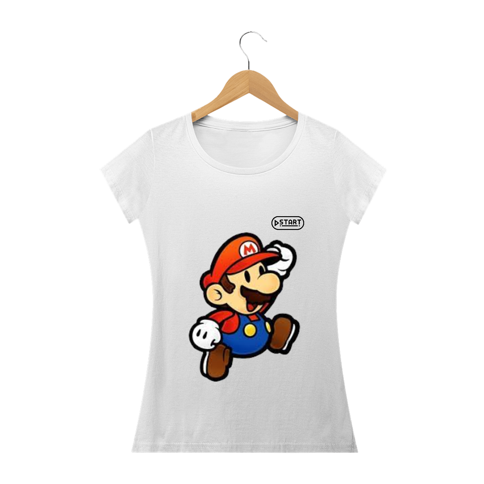 Nome do produto: Camisa Feminina - Super Mario