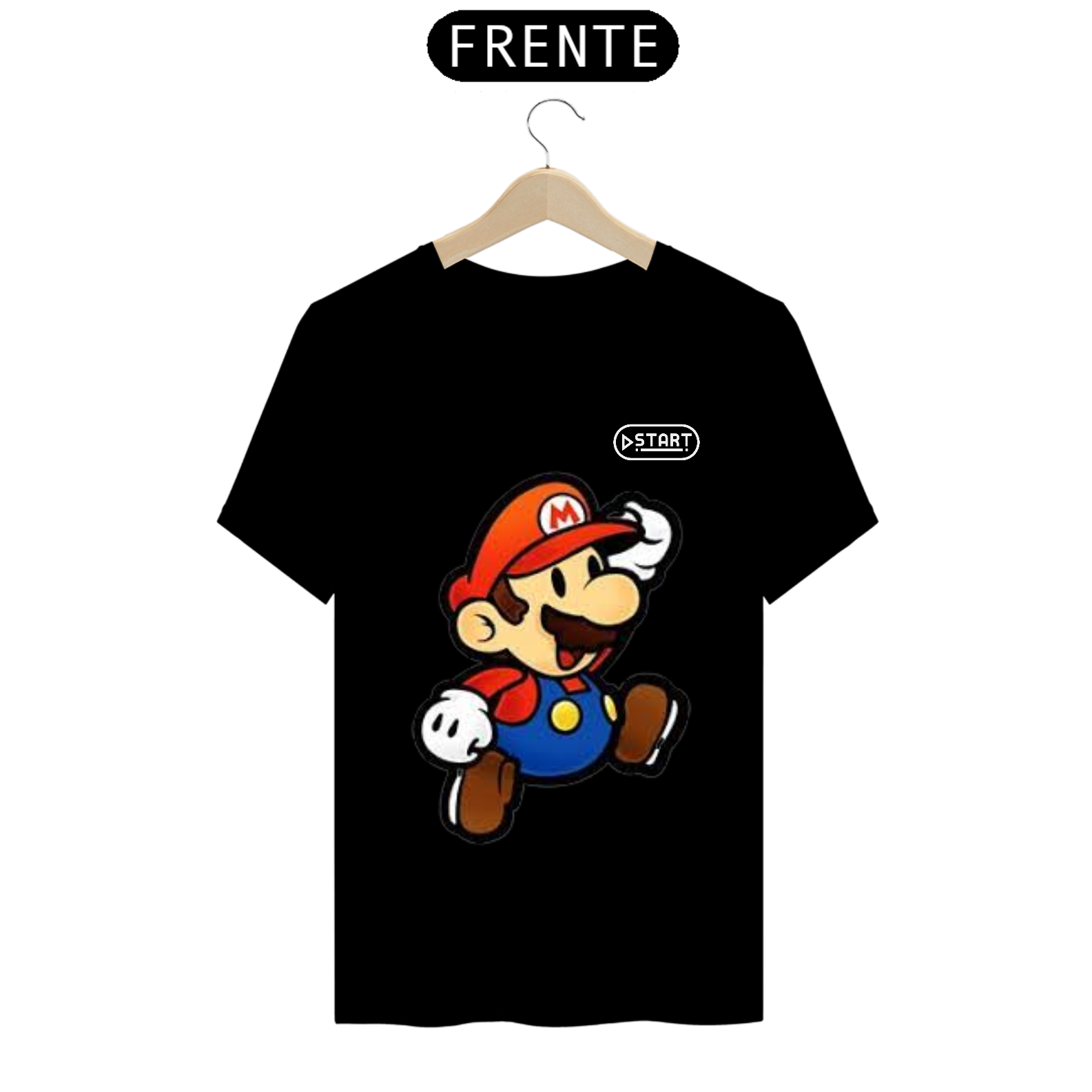 Nome do produto: Camisa Start - Super Mario Preta