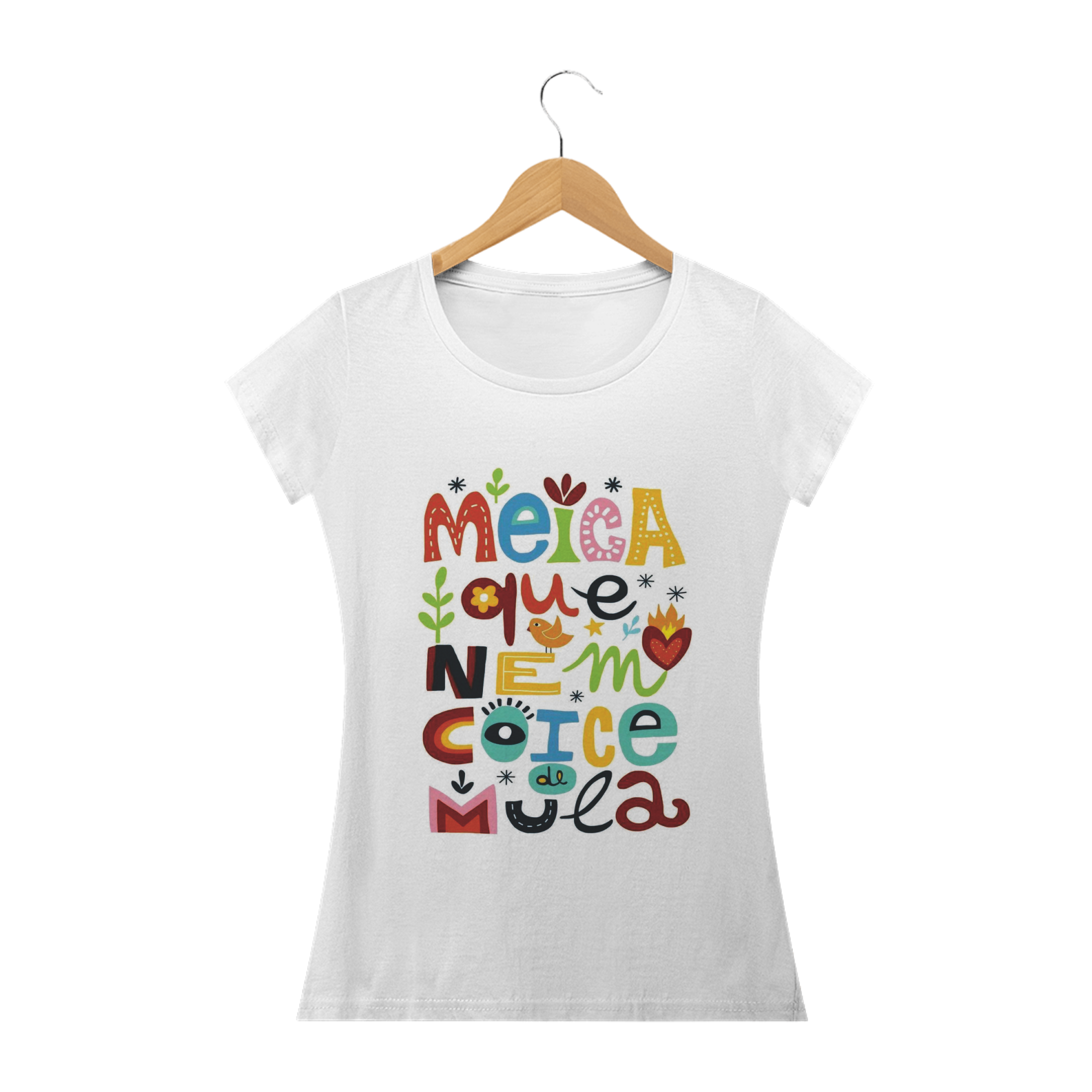 Nome do produto: CAMISETA MEIGA QUE NEM COICE DE MULA