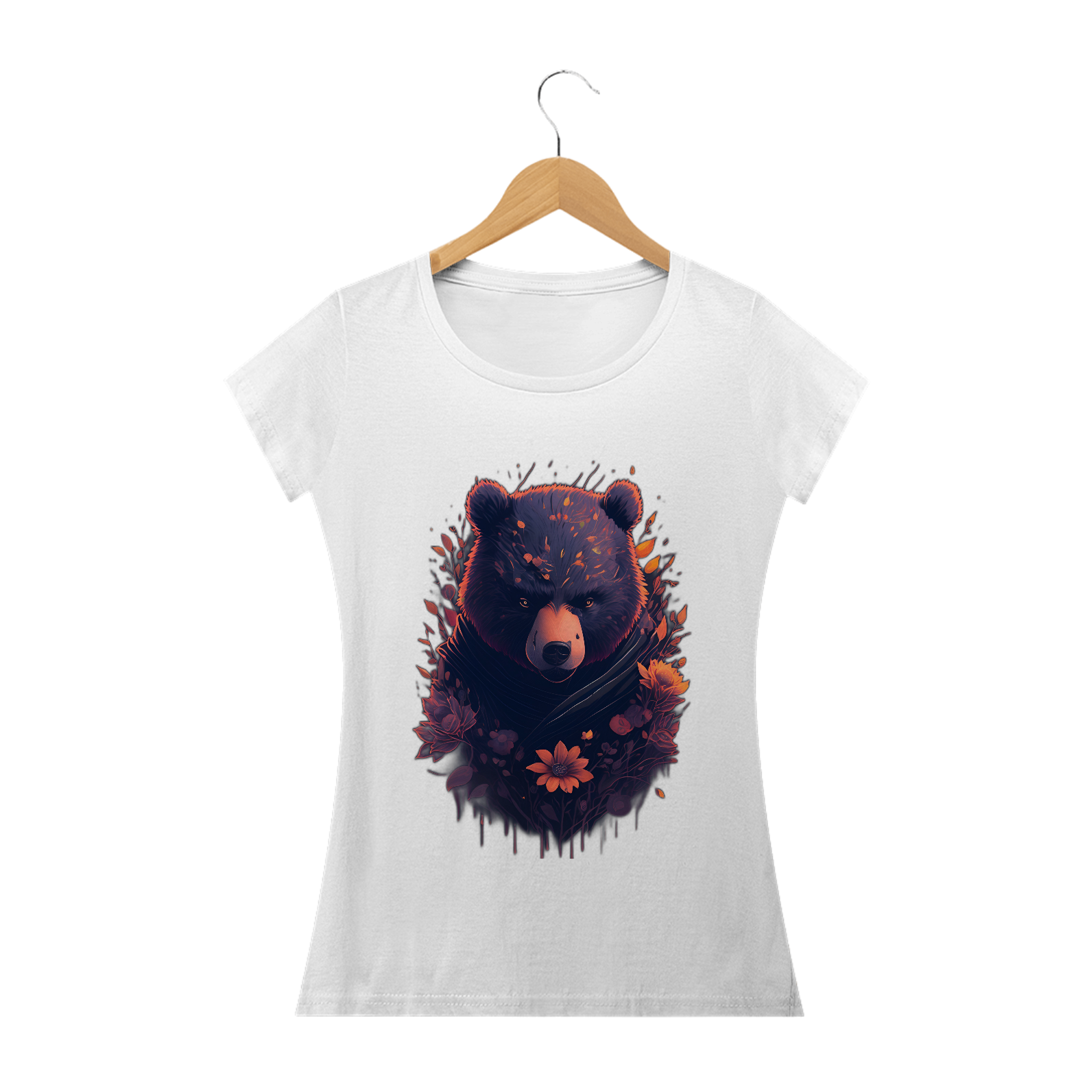 Nome do produto: BABY LOOK BEAR FLOWERS