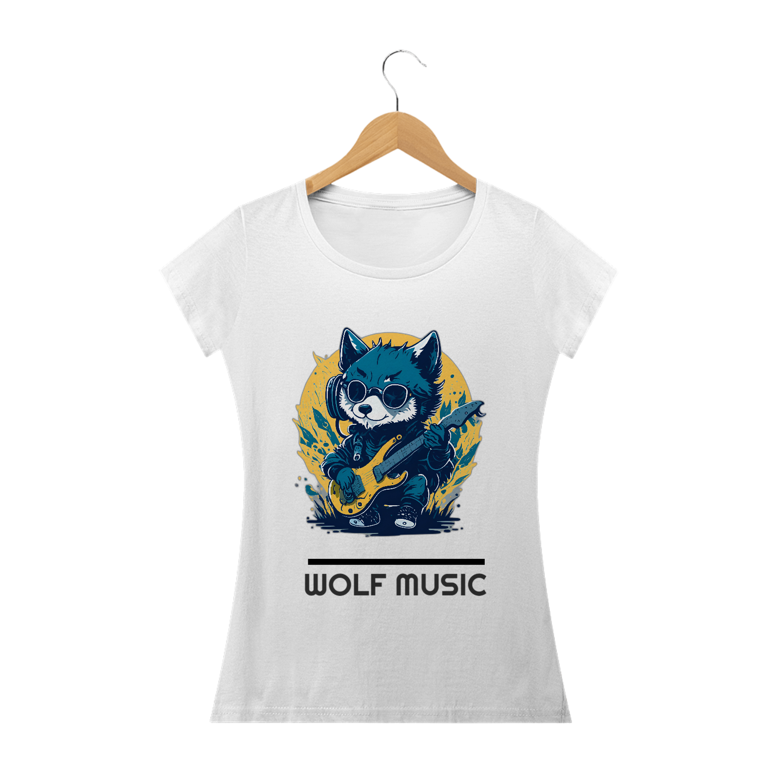 Nome do produto: BABY LOOK WOLF MUSIC