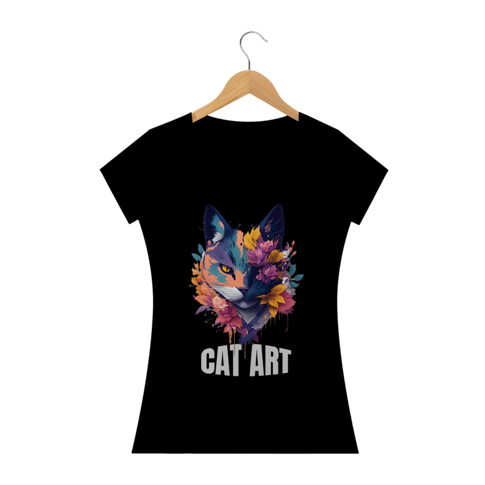 Nome do produto: BABY LOOK CAT ART
