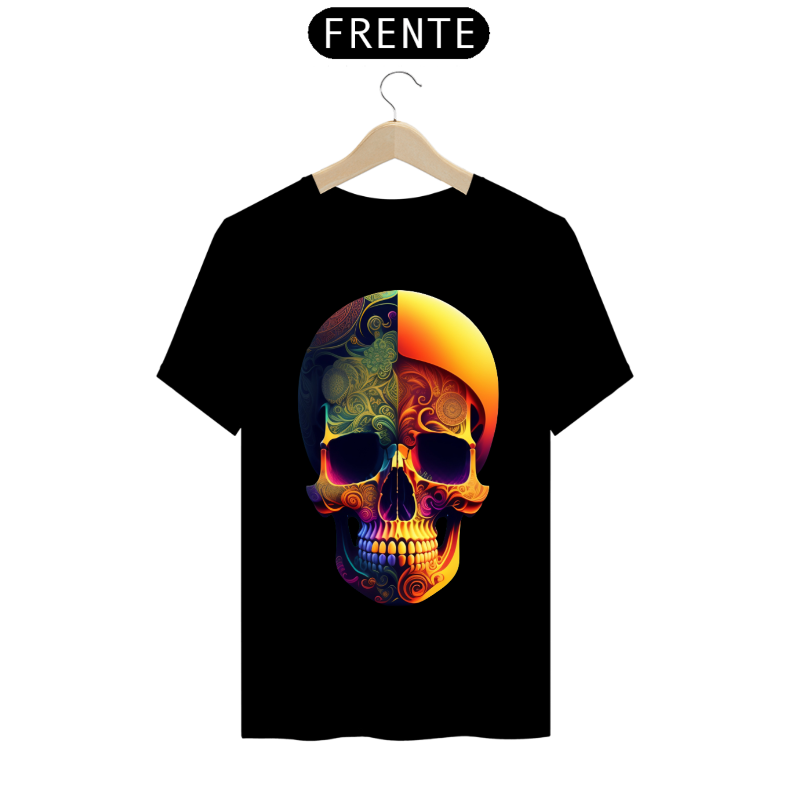 Nome do produto: Camiseta T-shirt Caveira Mexicana