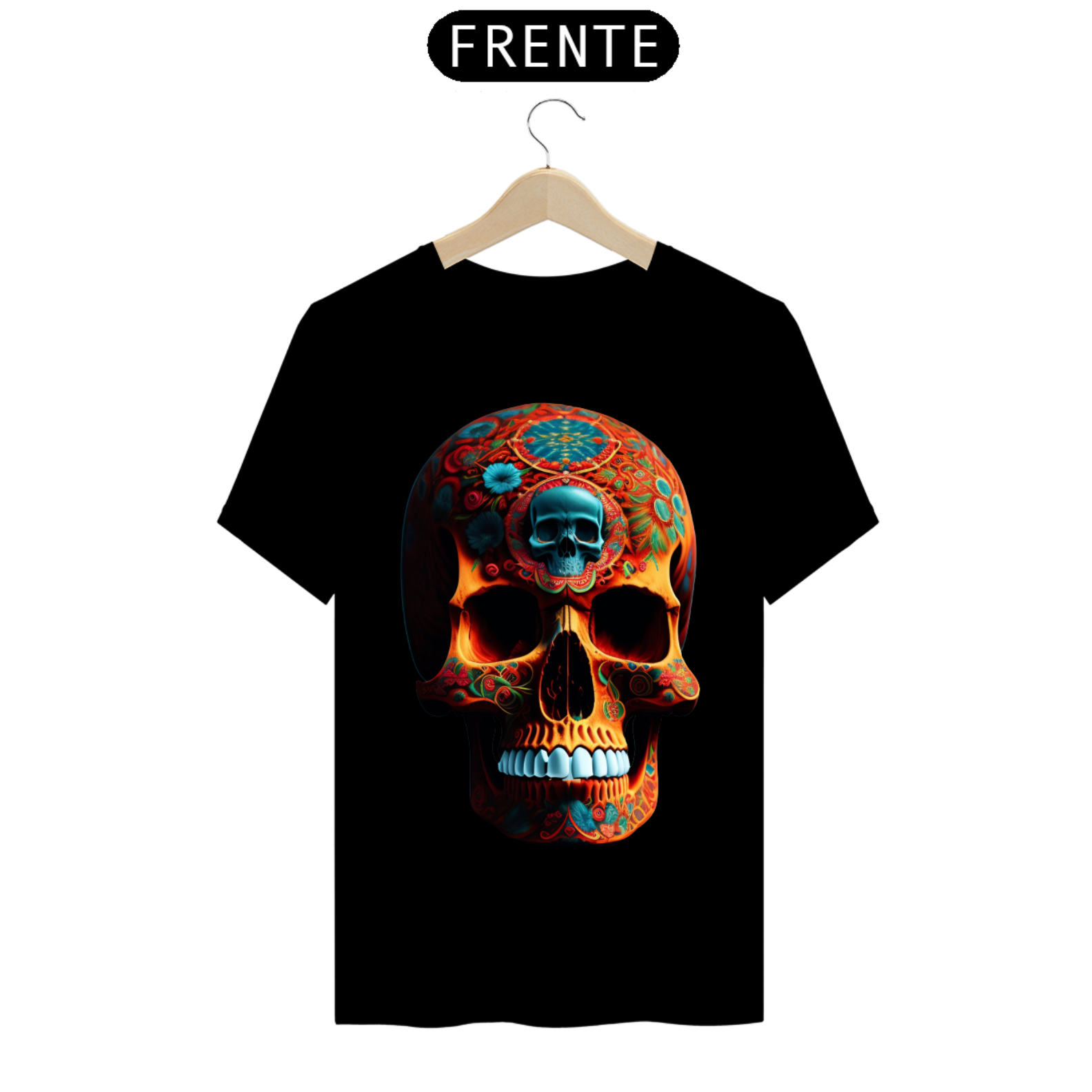 Nome do produto: Camiseta T-shirt Caveira Mexicana II