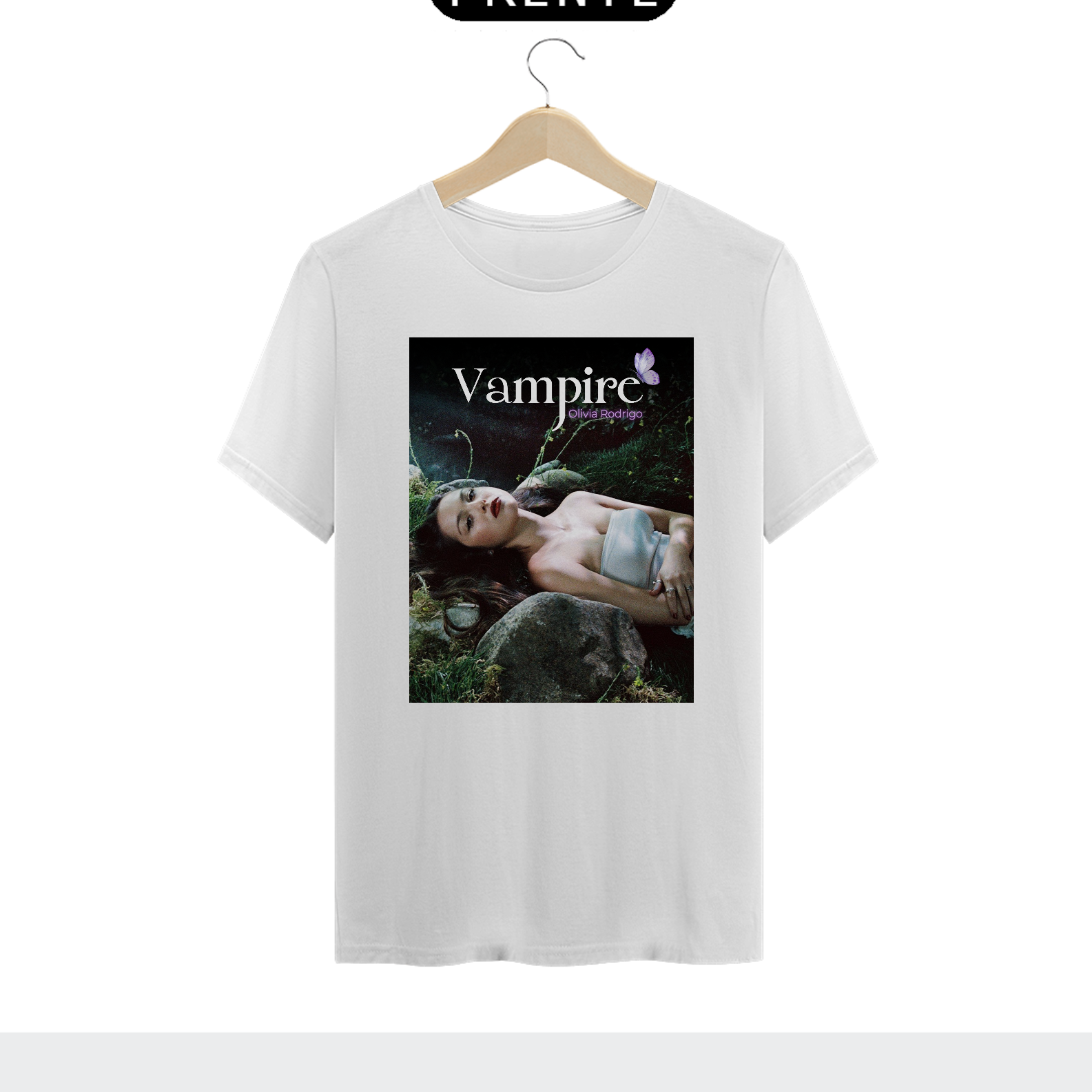 Nome do produto: Camiseta Olivia Rodrigo - Vampire (Frente única)