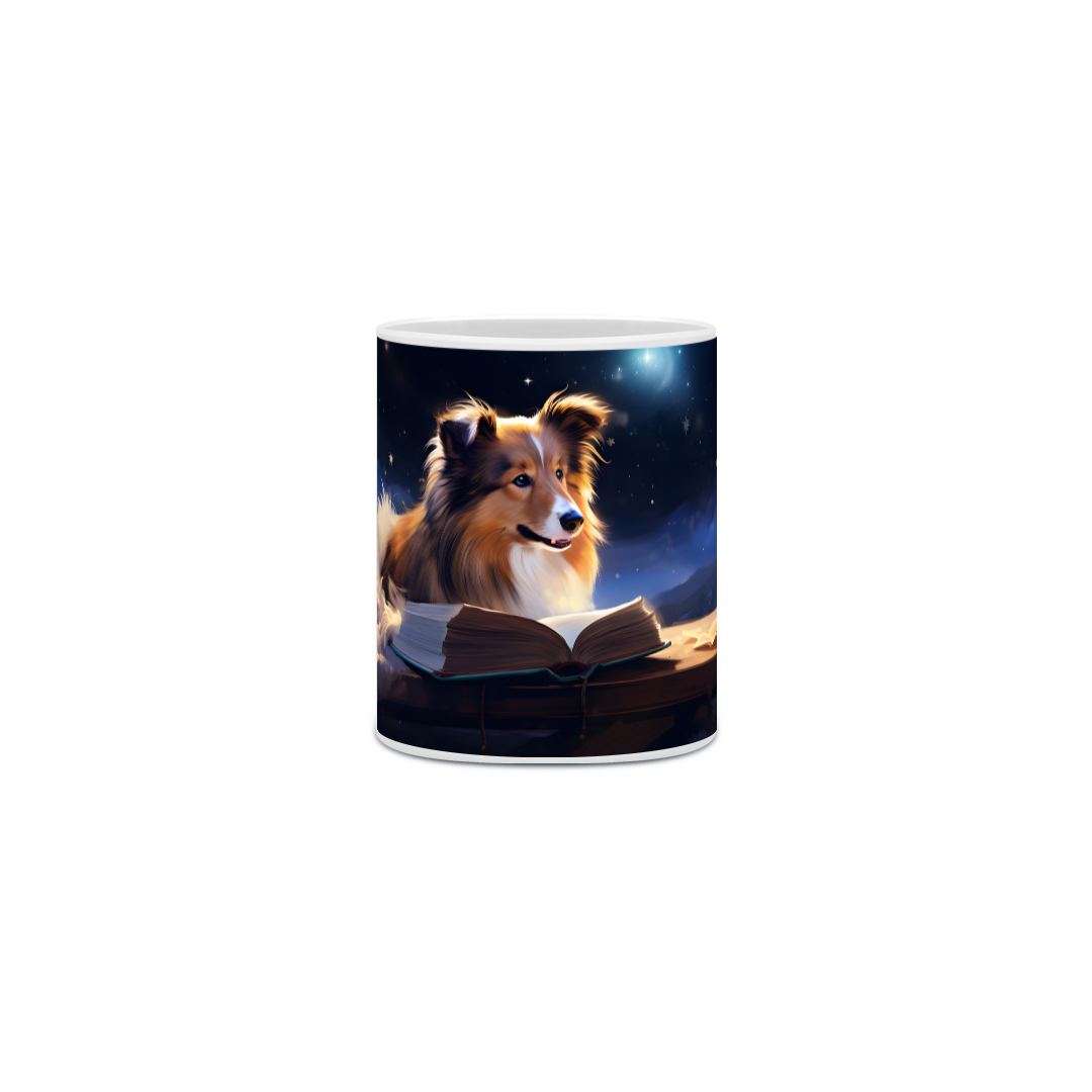 Nome do produto: Caneca Pastor de Shetland com Arte Digital - #Autenticidade 0004