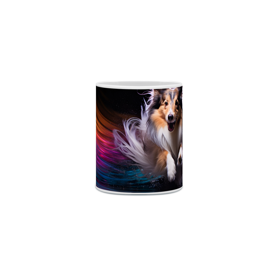 Nome do produto: Caneca Pastor de Shetland com Arte Digital - #Autenticidade 0009