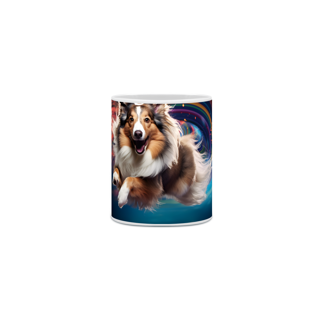 Nome do produto: Caneca Pastor de Shetland com Arte Digital - #Autenticidade 0010