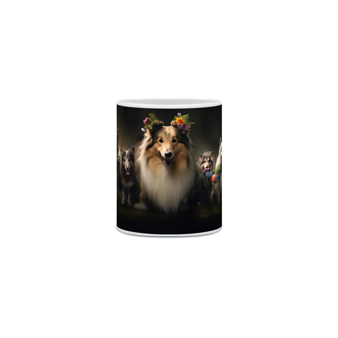 Nome do produto: Caneca Pastor de Shetland com Arte Digital - #Autenticidade 0018