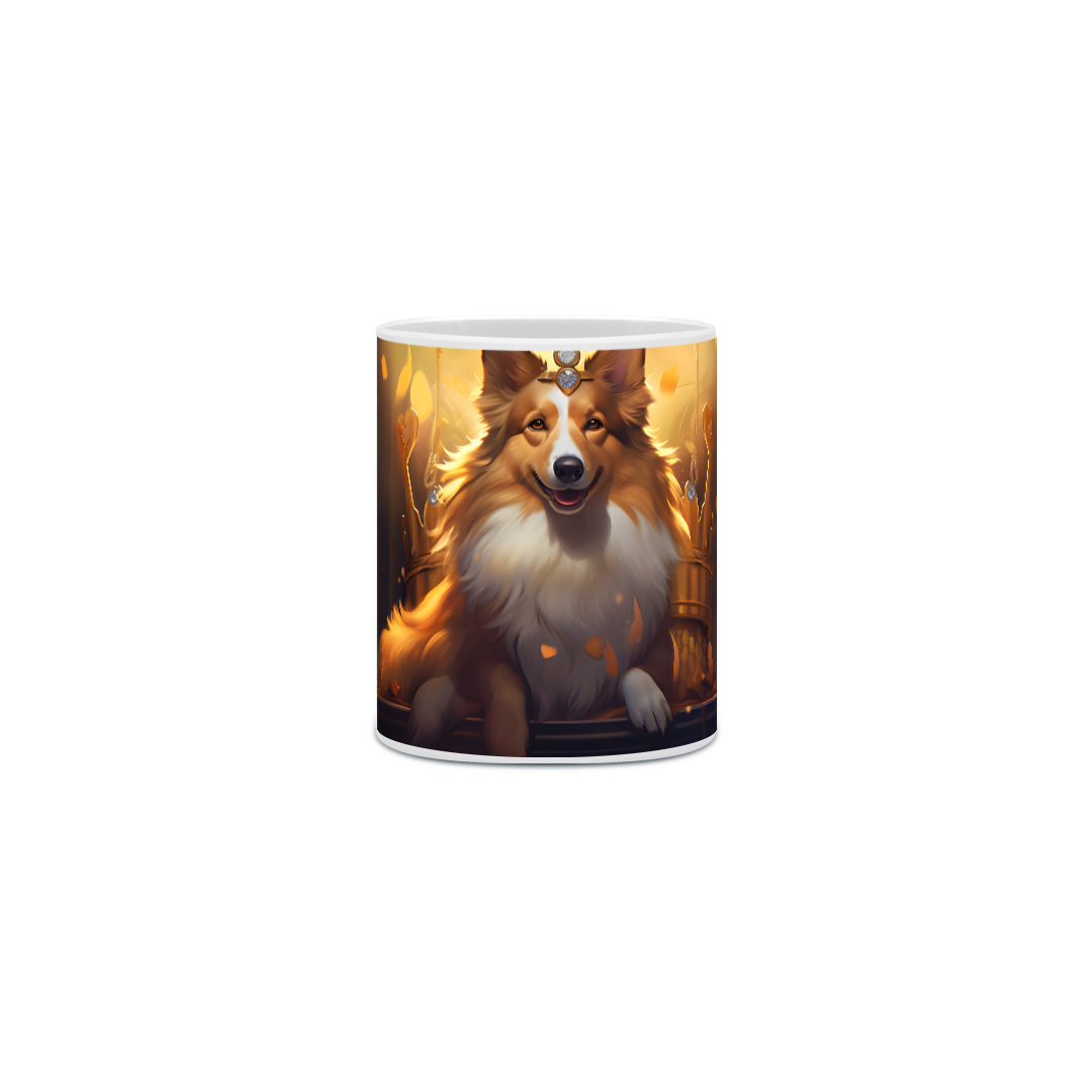 Nome do produto: Caneca Pastor de Shetland com Arte Digital - #Autenticidade 0023