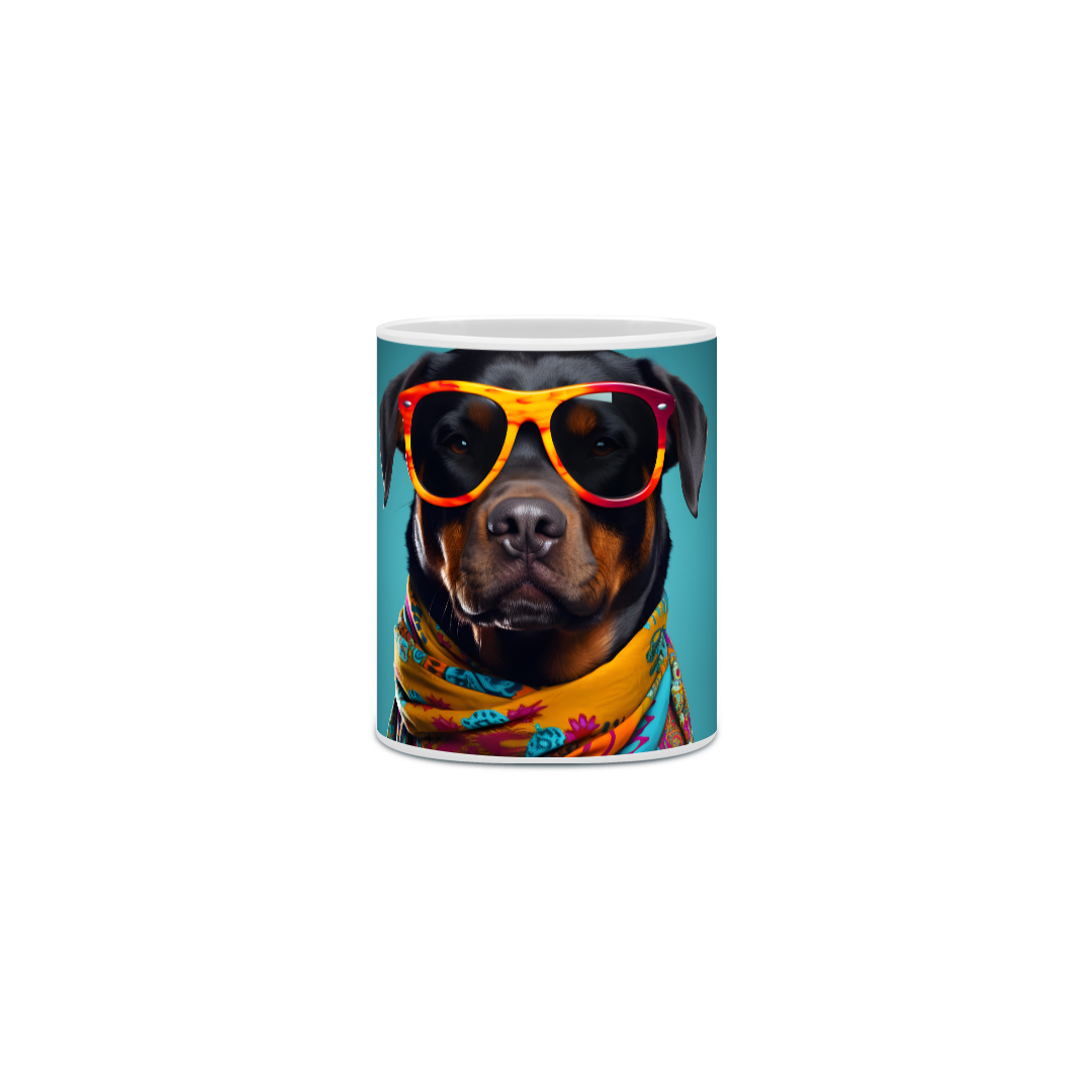Nome do produto: Caneca Rottweiler com Arte Digital - #Autenticidade 0001
