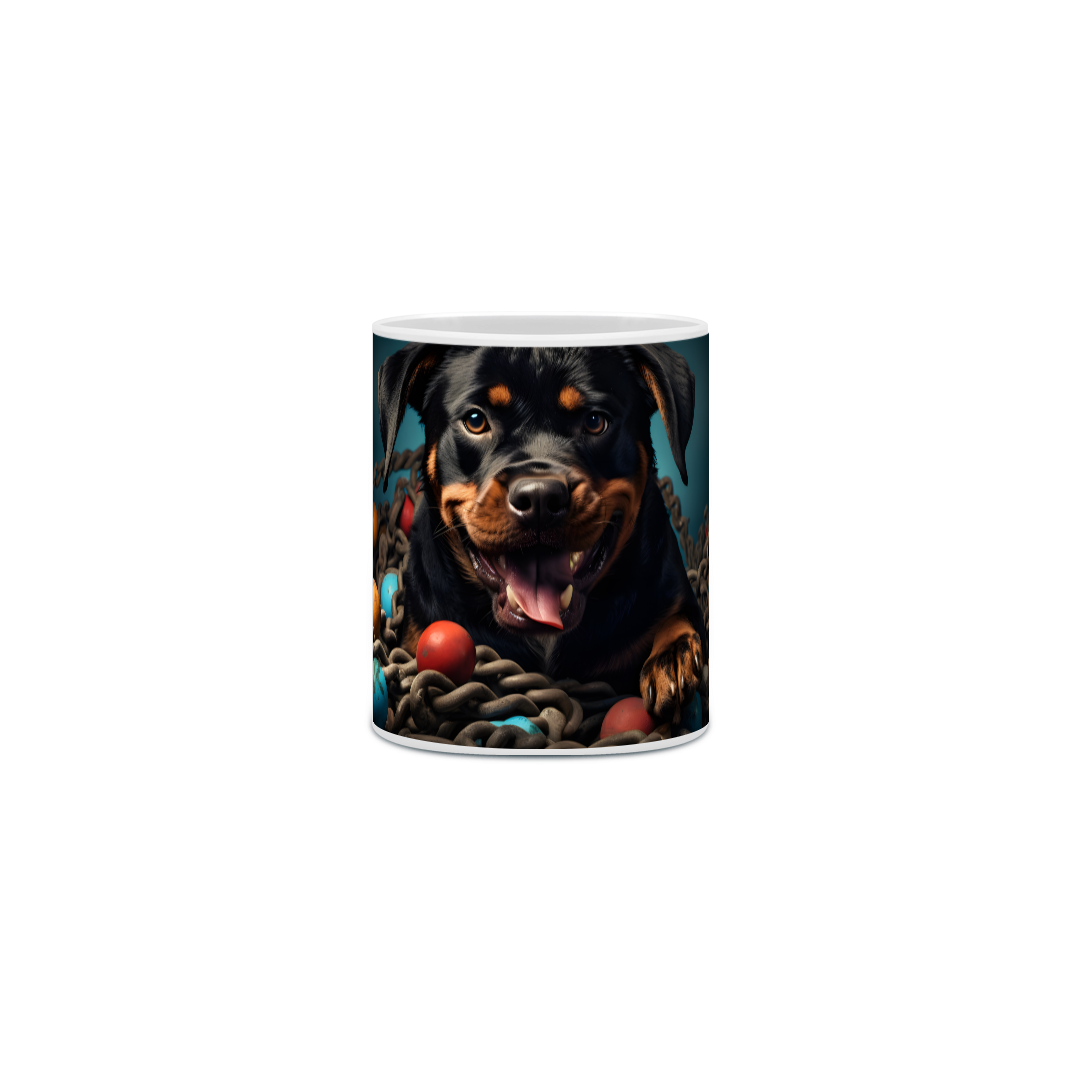 Nome do produto: Caneca Rottweiler com Arte Digital - #Autenticidade 0003