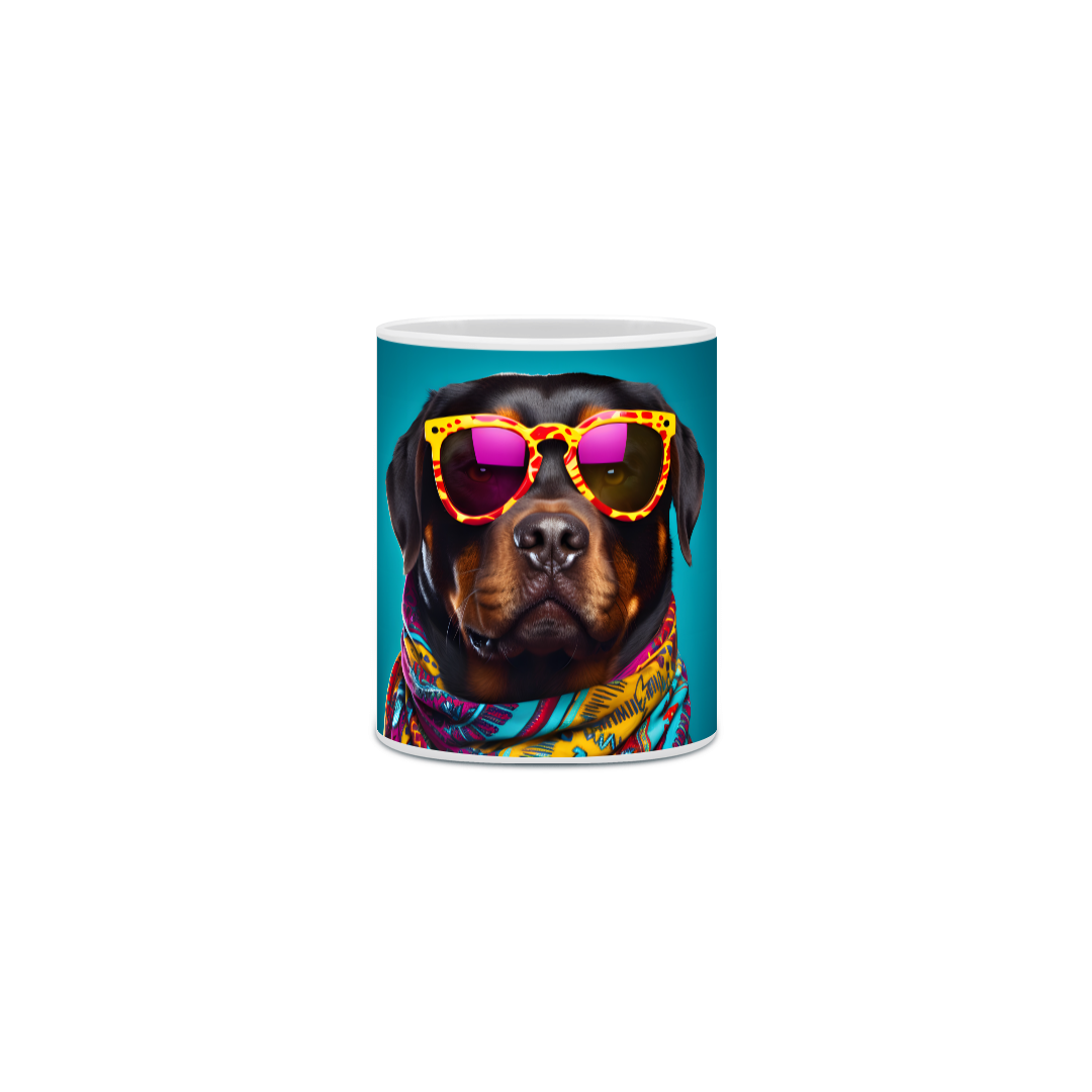 Nome do produto: Caneca Rottweiler com Arte Digital - #Autenticidade 0005