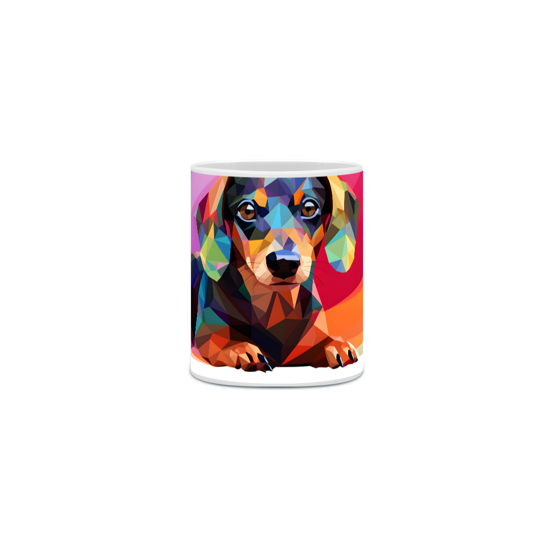 Nome do produto: Caneca Dachshund(Salsicha) com Arte Digital - #Autenticidade 0007