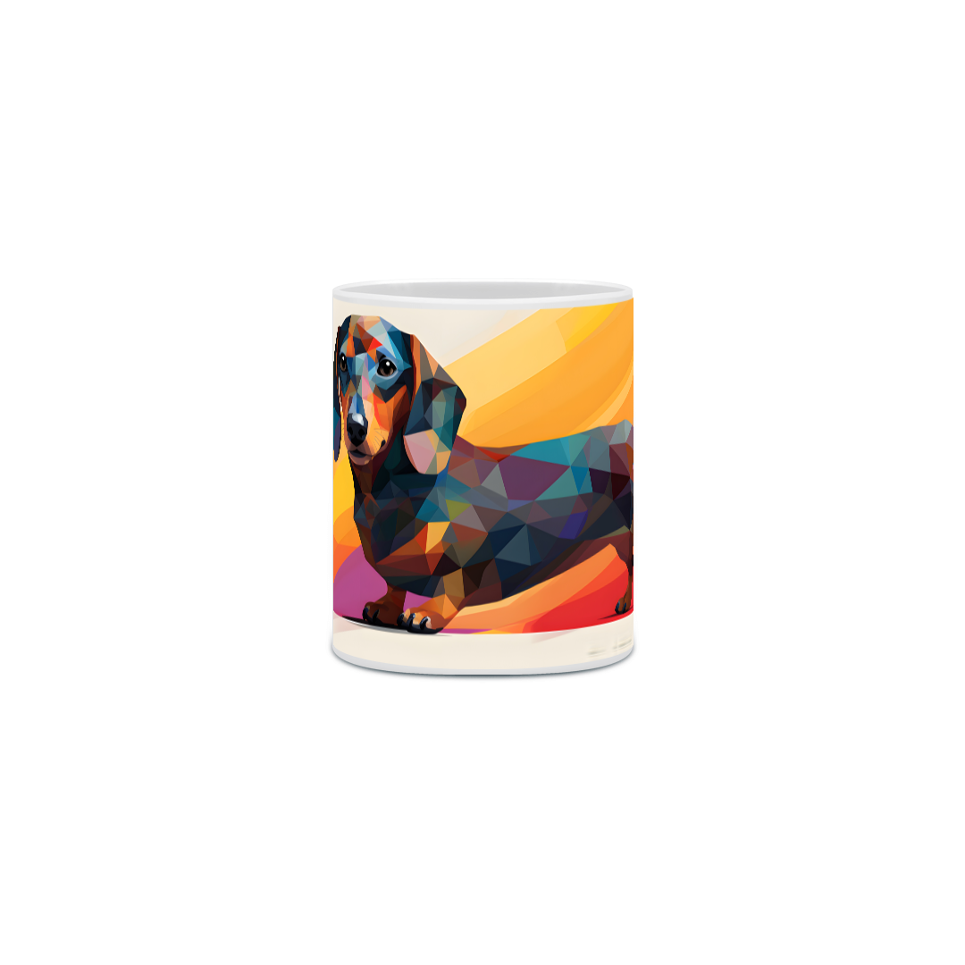 Nome do produto: Caneca Dachshund(Salsicha) com Arte Digital - #Autenticidade 0008