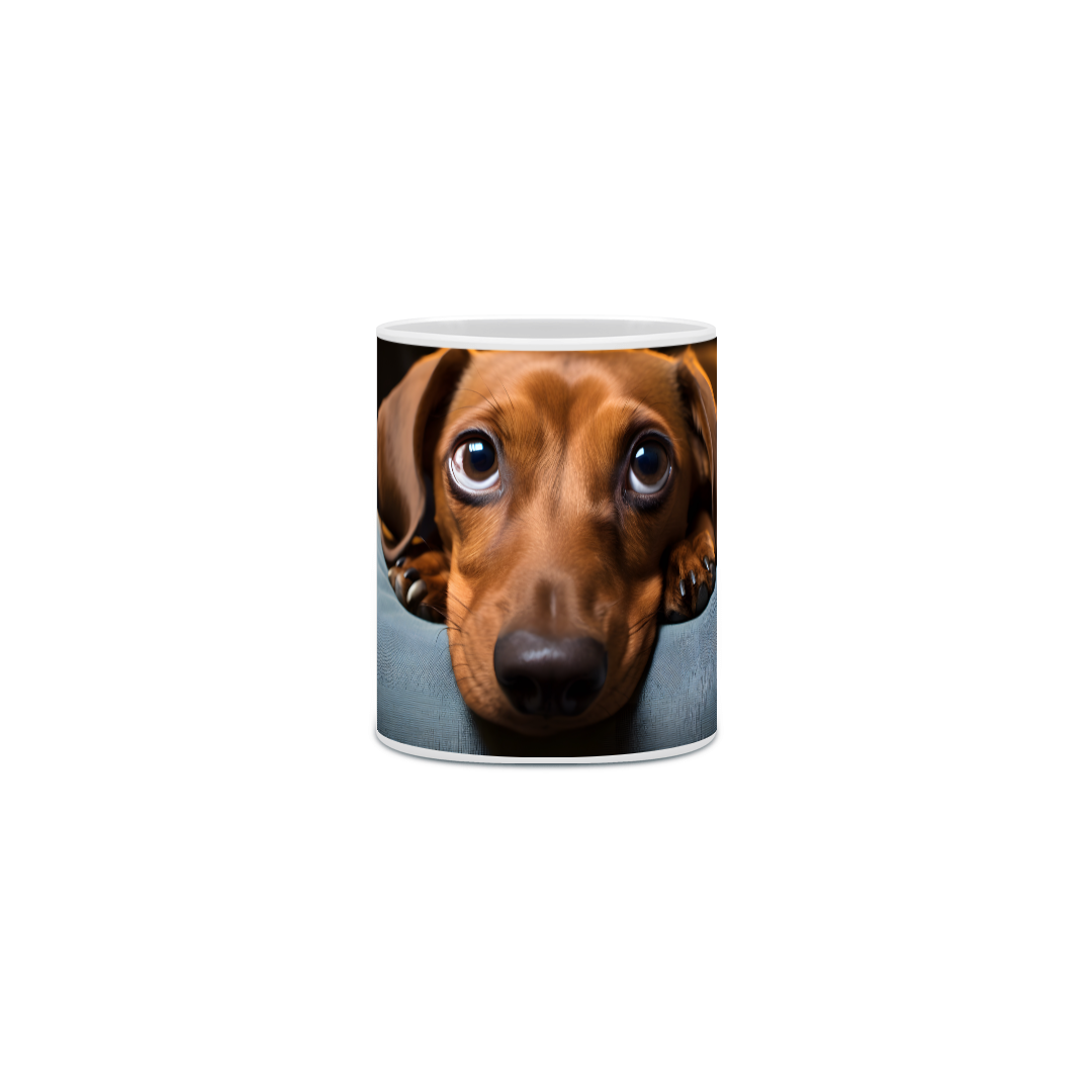Nome do produto: Caneca Dachshund(Salsicha) com Arte Digital - #Autenticidade 0019