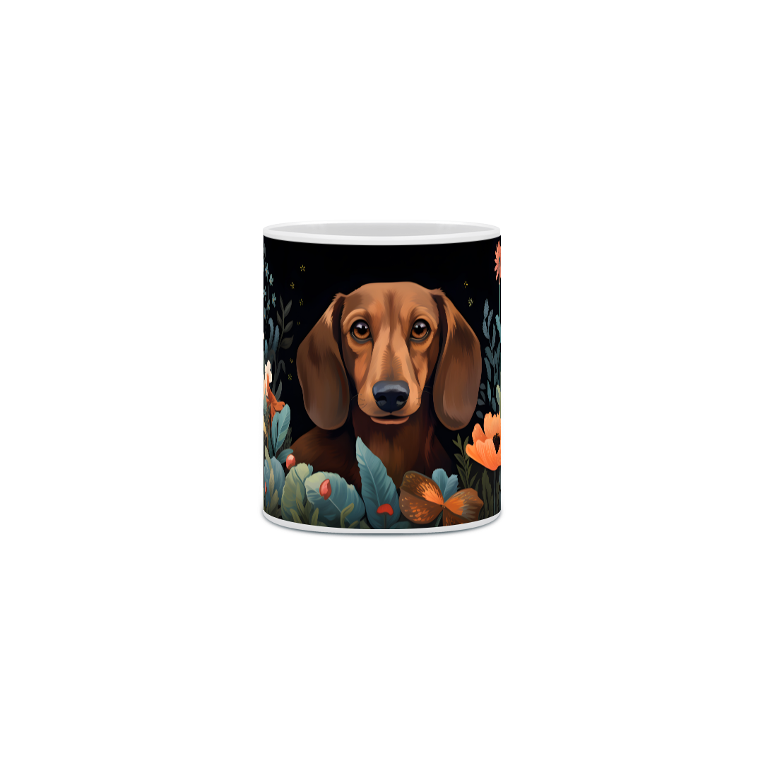 Nome do produto: Caneca Dachshund(Salsicha) com Arte Digital - #Autenticidade 0025