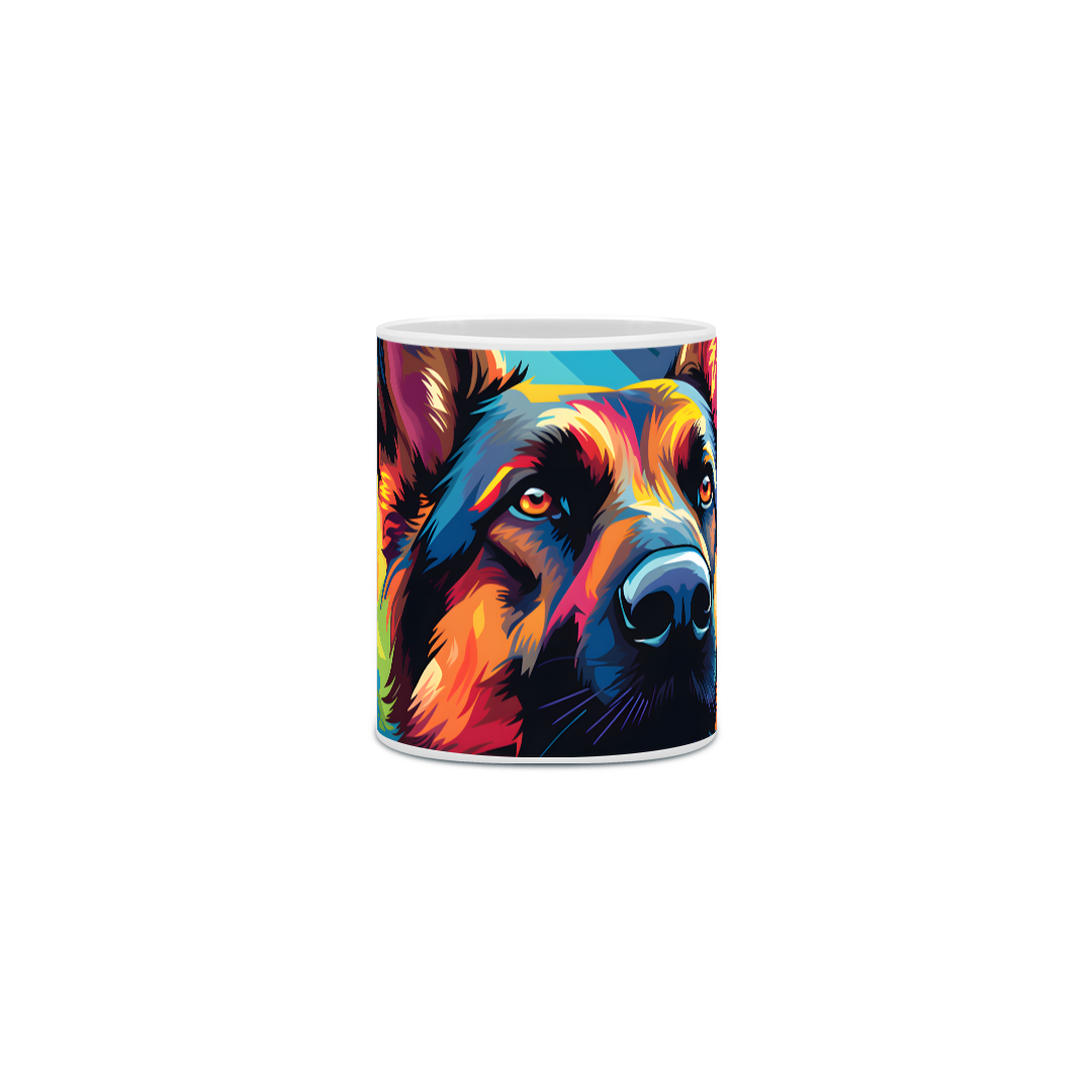 Nome do produto: Caneca Pastor Alemão com Arte Digital - #Autenticidade 0017