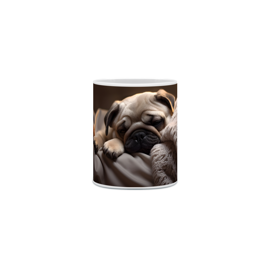 Nome do produto: Caneca Pug com Arte Digital - #Autenticidade 0003